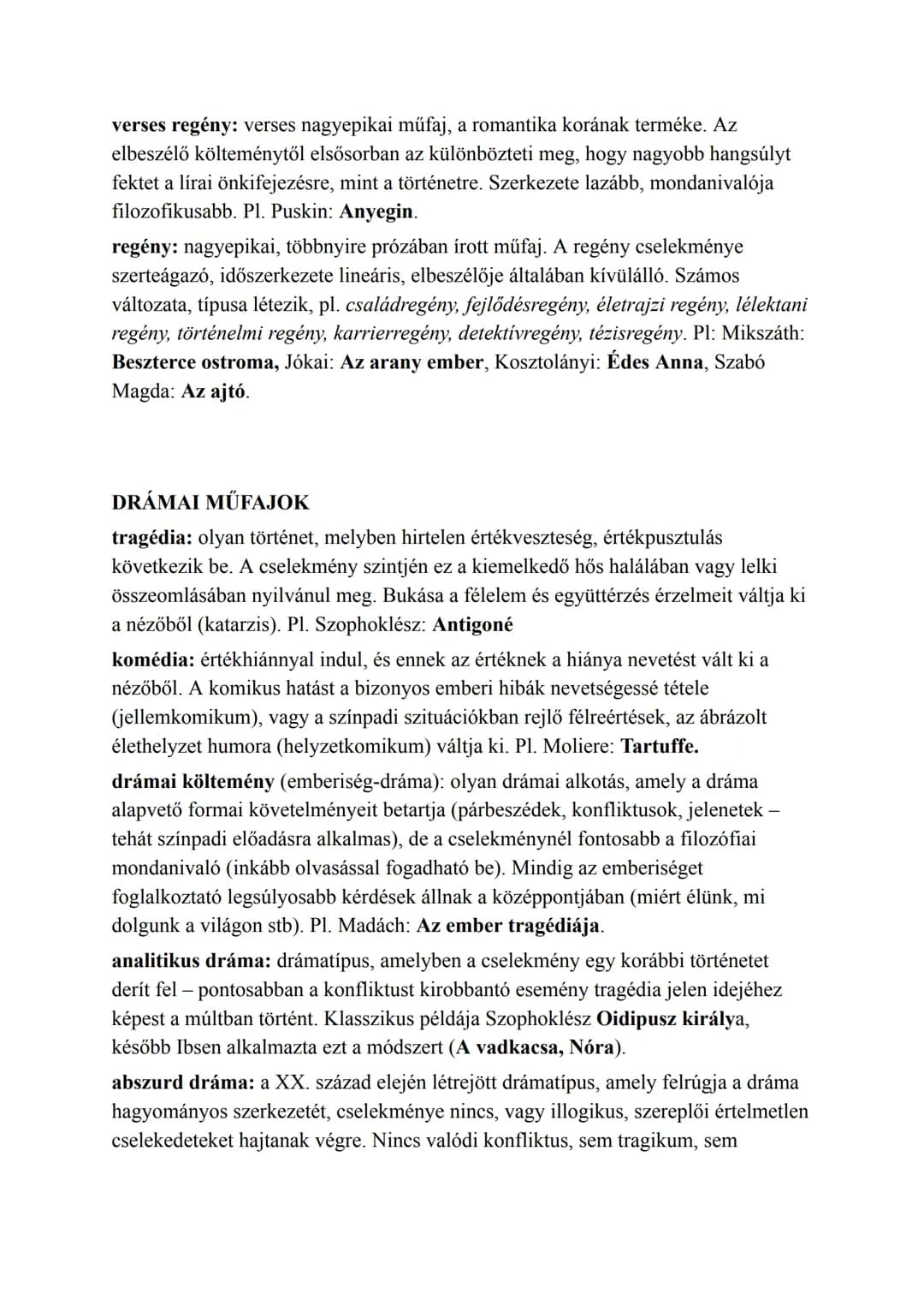 LÍRAI MŰFAJOK
dal: élményeken alapuló, kis terjedelmű lírai műfaj. Egyszerű érzelmet tisztán,
közvetlenül kifejező költemény. Hangneme egysé