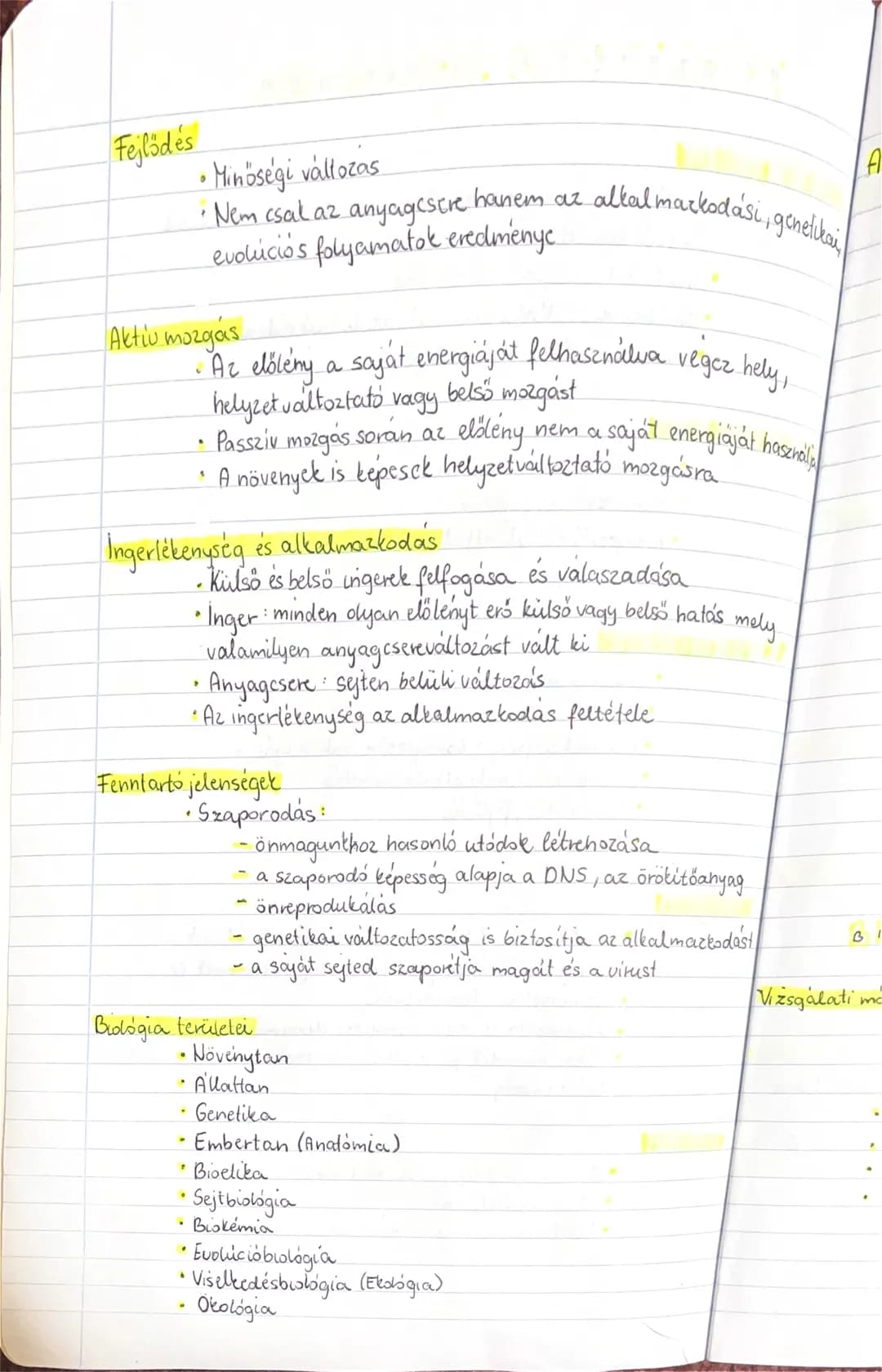 # BEVEZETÉS A BIOLÓGIÁBA
Mi az a biológia?
* Az élő anyag megjelenési formájával, változásaival és fejlődésével foglalkozó tudomány.
* bio