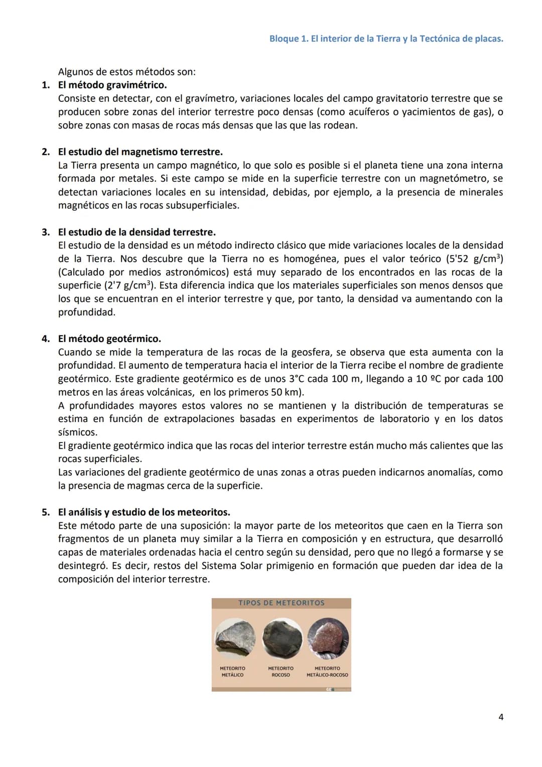 Bloque 1. El interior de la Tierra y la Tectónica de placas.
BLOQUE 1. EL INTERIOR DE LA TIERRA Y LA TECTÓNICA DE PLACAS.
ÍNDICE.
1. Fenó