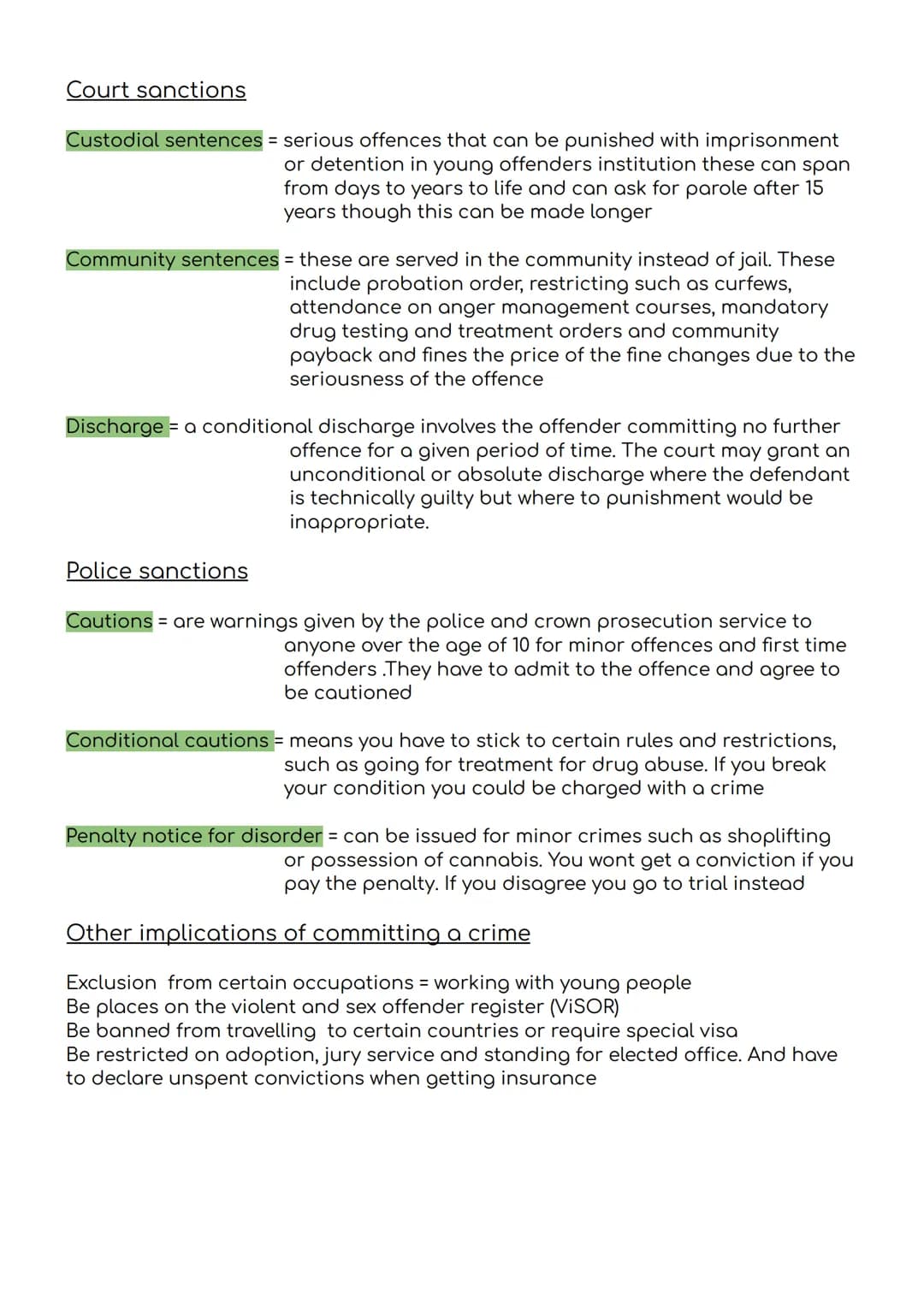 # Criminology
Applied
certificate and
diploma
Unit 2
Notes + revision
wjec # Criminology 1.1
Norms = general principles or guidelines