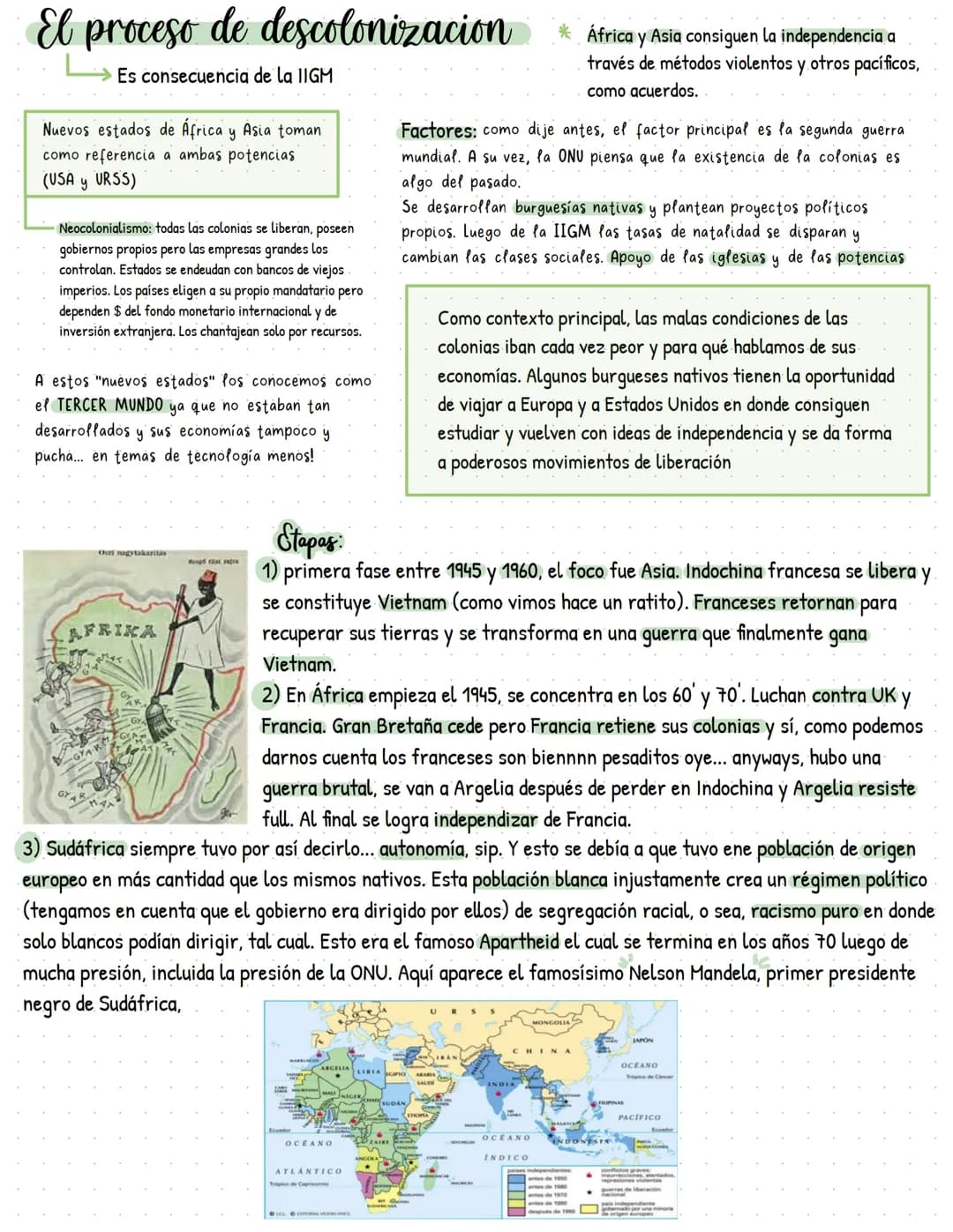 # ¡Recuerda!
Durante la llamada guerra
fría JAMÁS hubo un enfren-
tamiento directo entre las
potencias (USA y URSS).
Ellos sólo apoyaron en