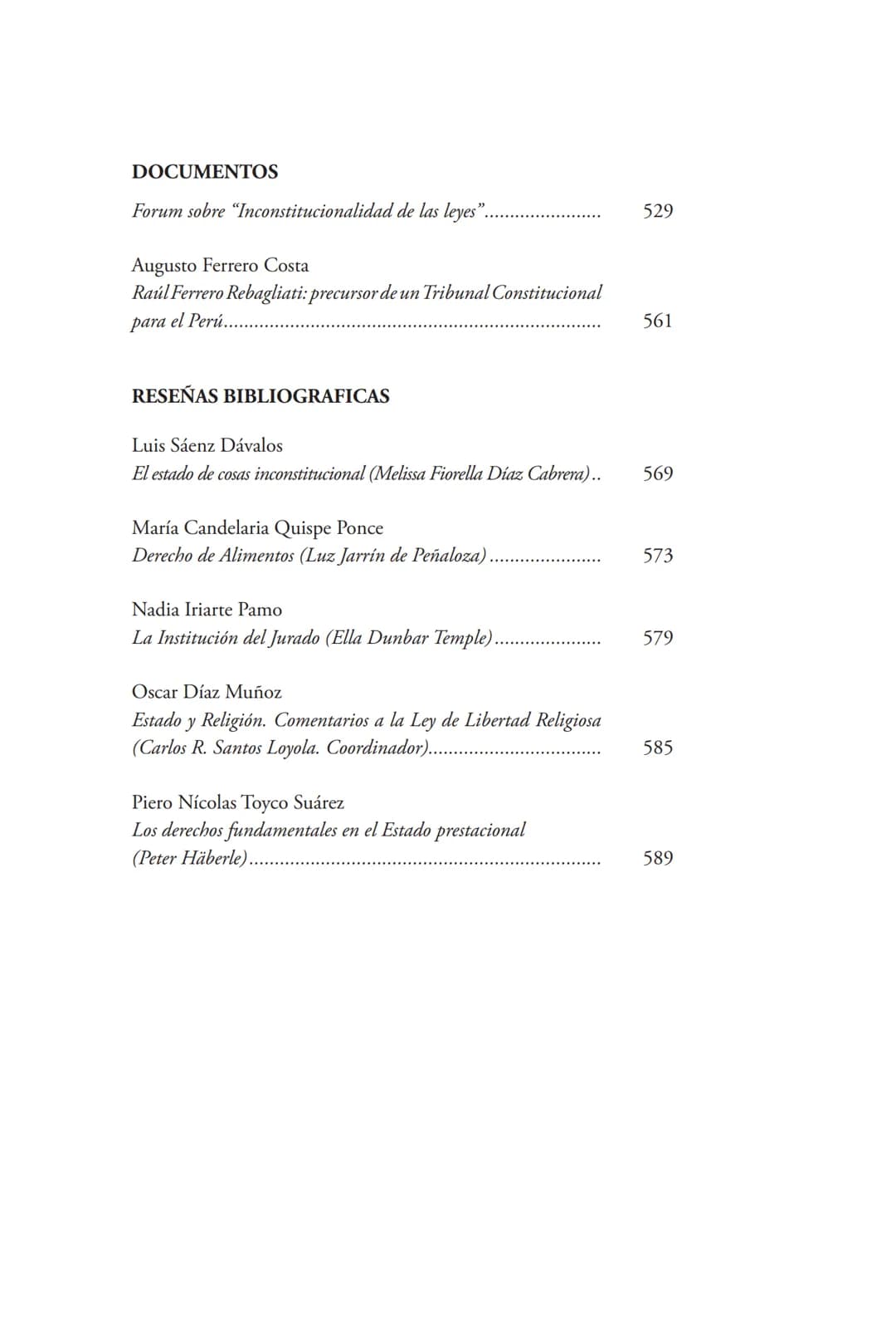 REVISTA PERUANA
DE DERECHO CONSTITUCIONAL
HISTORIA CONSTITUCIONAL
CENTRO DE ESTUDIOS CONSTITUCIONALES
TRIBUNAL CONSTITUCIONAL DEL PERÚ M