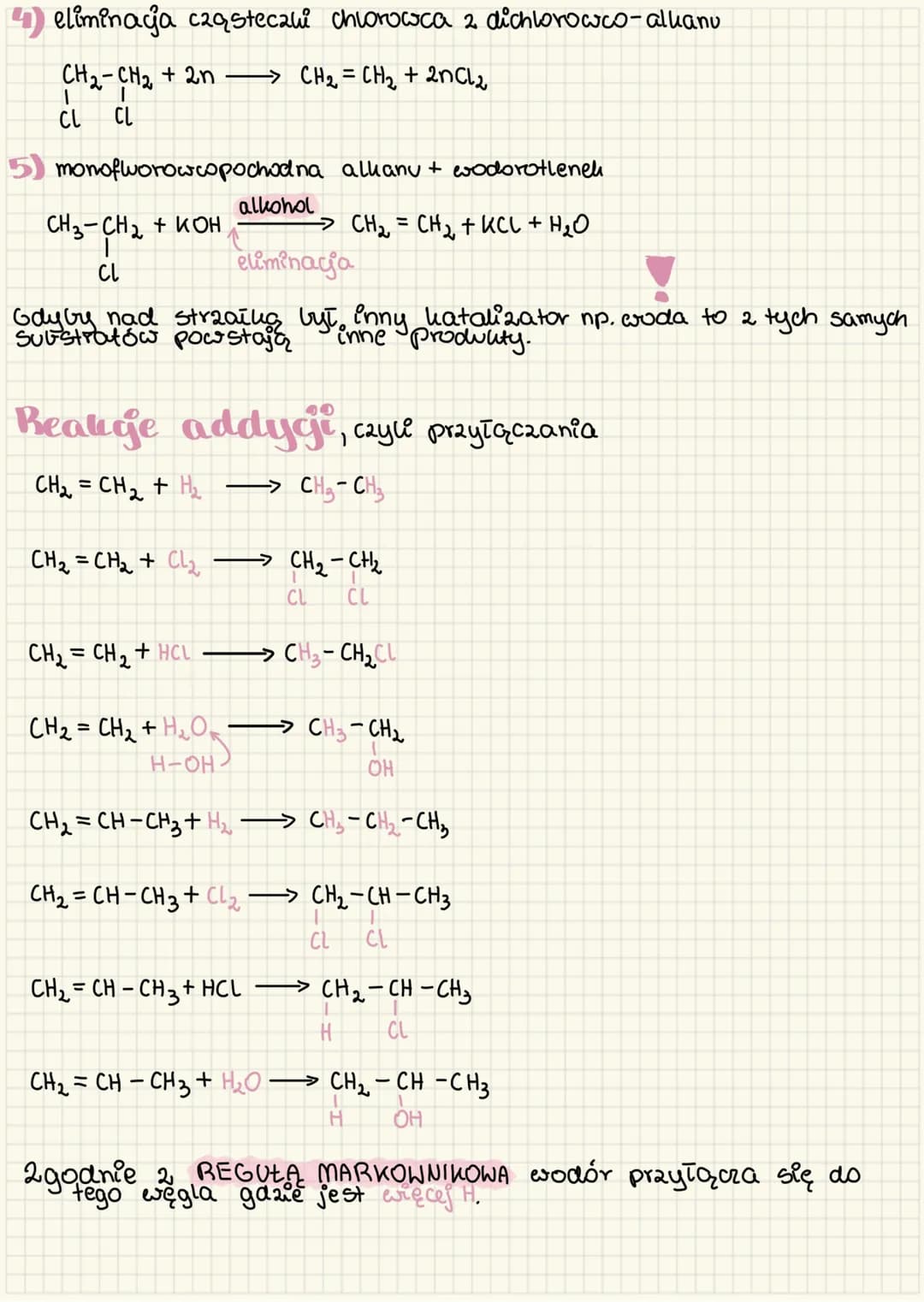 # ALKENY
$C_nH_{2n}$ - wzór ogólny
Nazewnictwo
zaczynamy numerować atomy węgla tak, żeby jak najbliżej było wiązanie
podwójne.
Charaktery