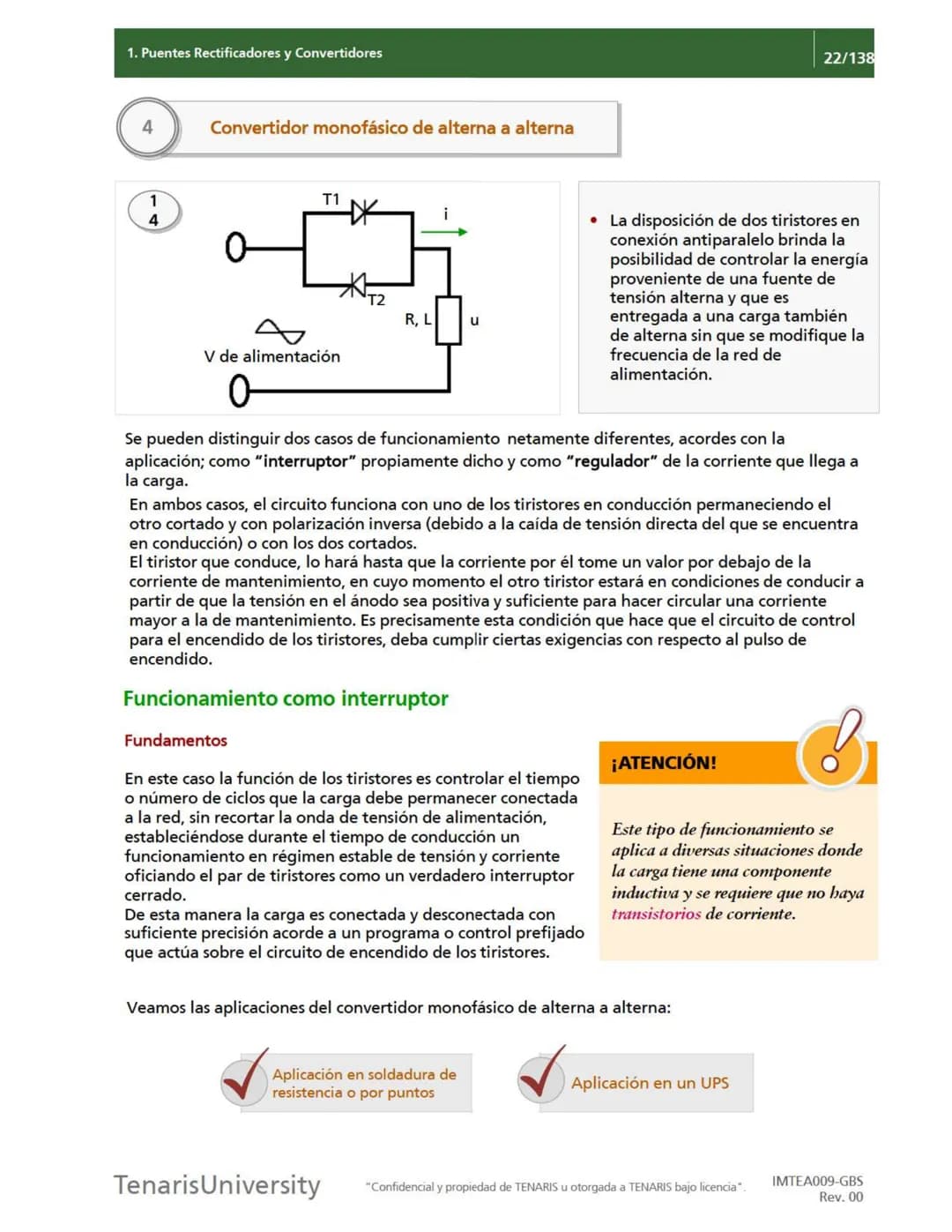 # 1. Puentes Rectificadores y Convertidores
21/138
## Diferencias entre convertidores y rectificadores
Las diferencias entre los puentes