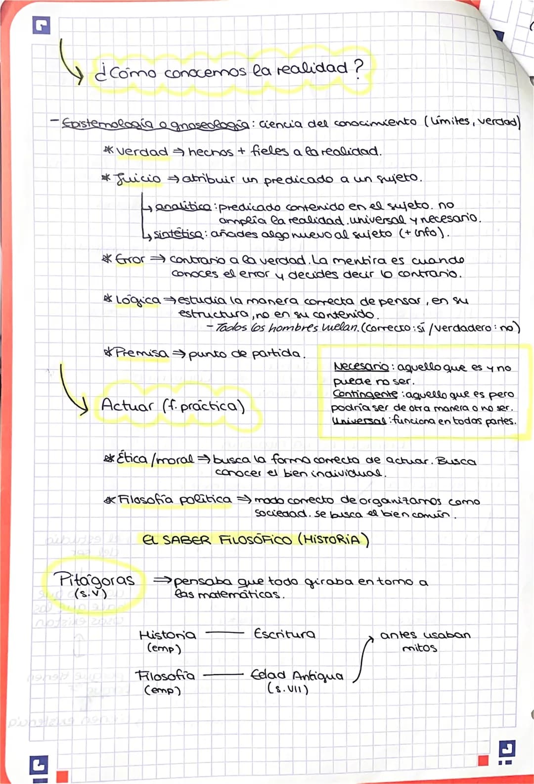 # Filosofia
(amor a la
Sabiduría)
Parcial oct.
- Toda ciencia tiene obieto $\Rightarrow$ lo que se quiere saber/se sabe
método $\Righta
