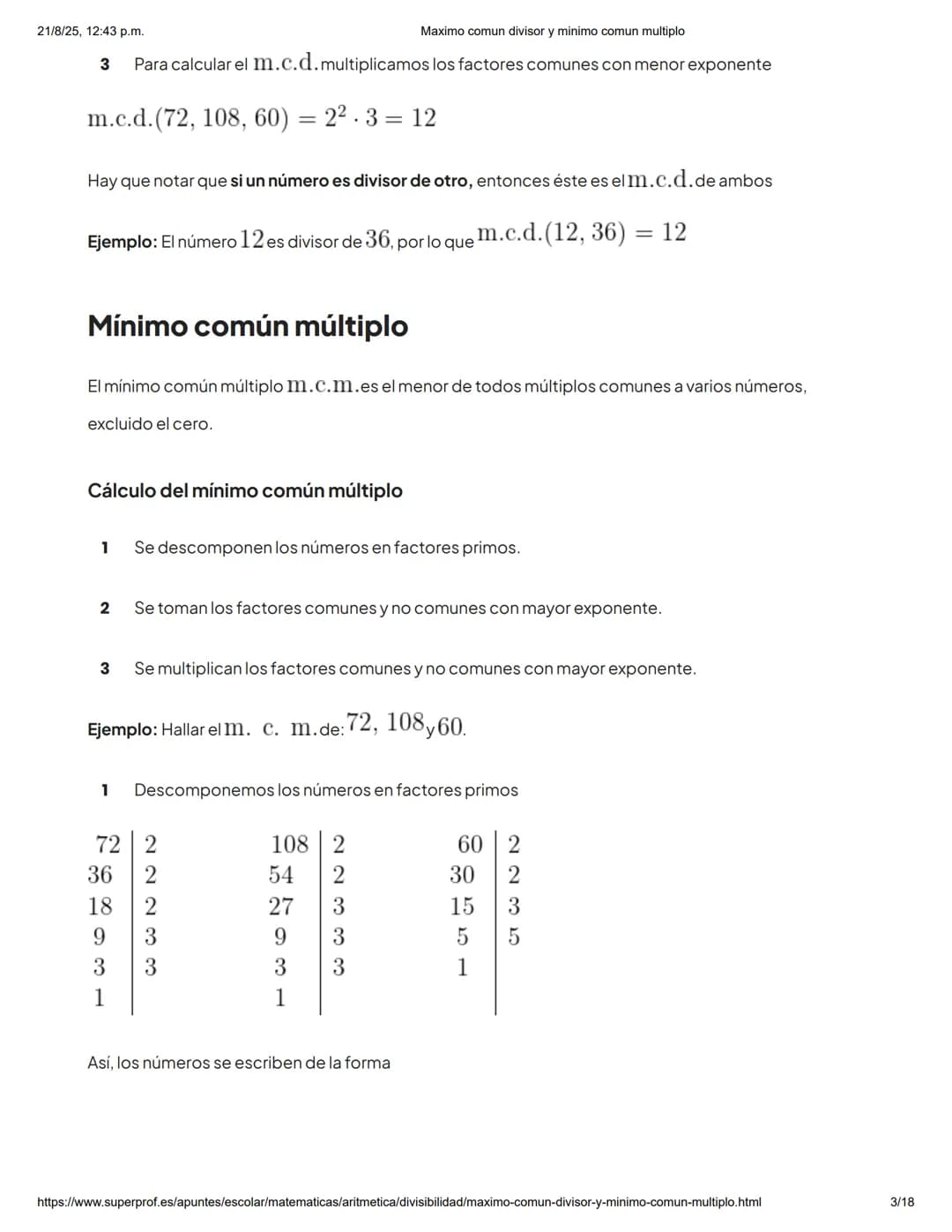 21/8/25, 12:43 p.m.
Maximo comun divisor y minimo comun multiplo
Aprende Matemáticas con los mejores
¡1ra clase gratis! >
Capítulos
Máx