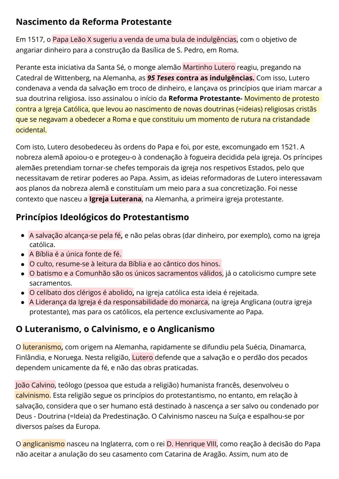 # Renascimento e Reforma
• Movimento cultural, artístico e científico dos séculos XV ao XVI.
• Caracterizou-se pelo interesse em torno dos