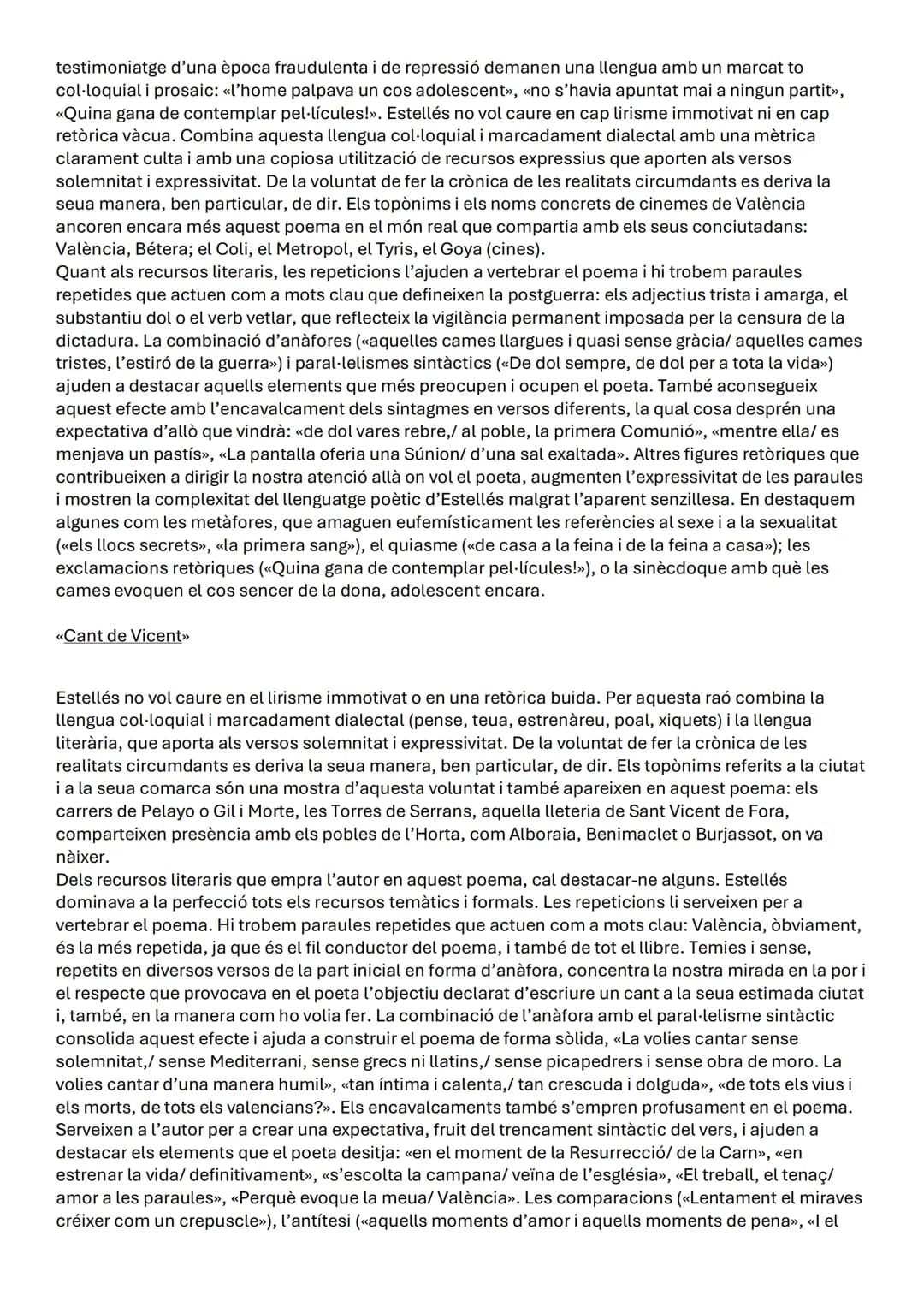 # Literatura valencià
RESPECTE AL CONTINGUT O A LA TEMÀTICA:
- Quins referents o elements de la realitat trobem (persones, noms de lloc, e