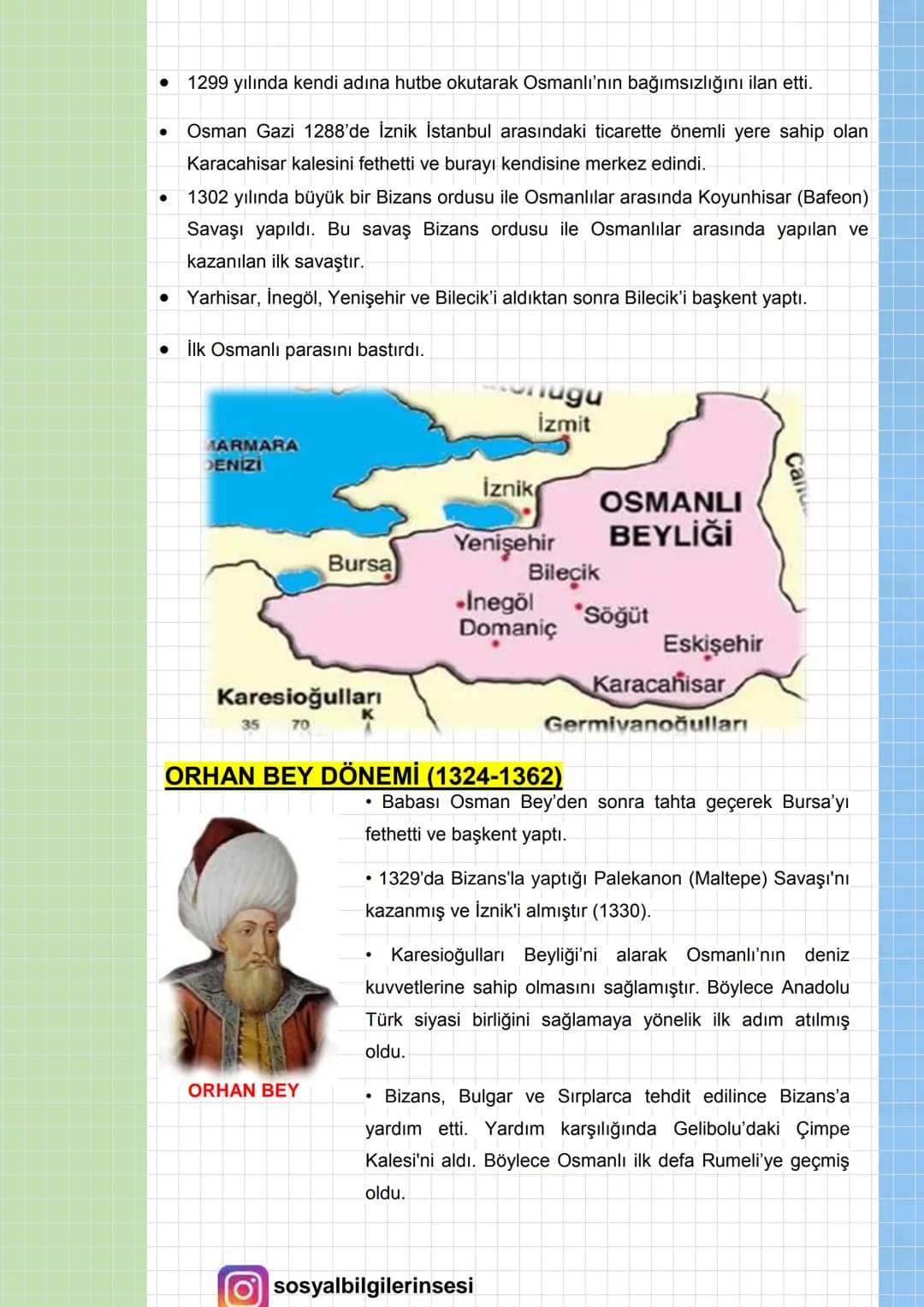 # 7. SINIF 2. ÜNİTE
# BEYLİKTEN CİHAN DEVLETE
## II. BEYLİKLER DÖNEMİ
Türkiye Selçuklu Devleti'nin Kösedağ Savaşı'nda Moğollara yenilmesi