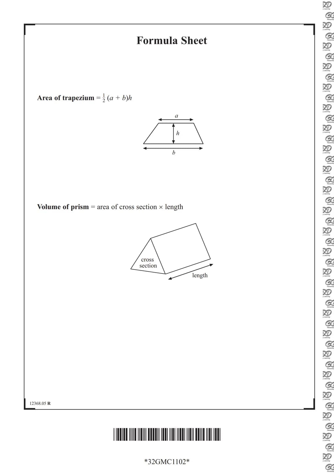 cea
Rewarding Learning
General Certificate of Secondary Education
Centre Number
Candidate Number
# Mathematics
Unit M1
(With calculator)