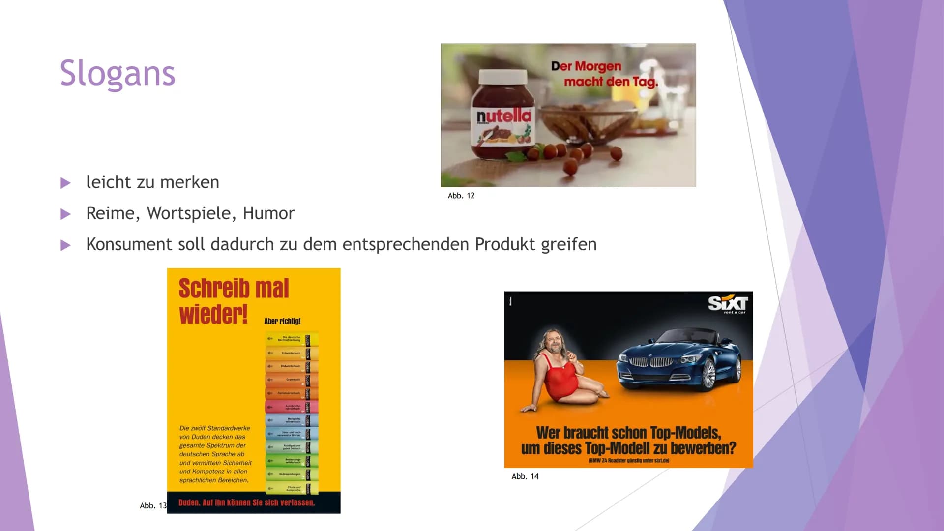 Wie beeinflusst uns
Werbung? # Was ist Werbung?
- Information über Produkt, Dienstleistung oder Idee
- soll zum Kauf anregen
- Fernsehen, Ra