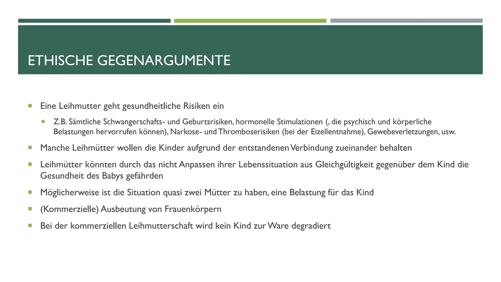 LEIHMUTTERSCHAFT # GLIEDERUNG
- Fakten
- Was ist Leihmutterschaft?
- Arten von Leihmutterschaft
- Rechtliche Lage
- Utilitaristische Betrach