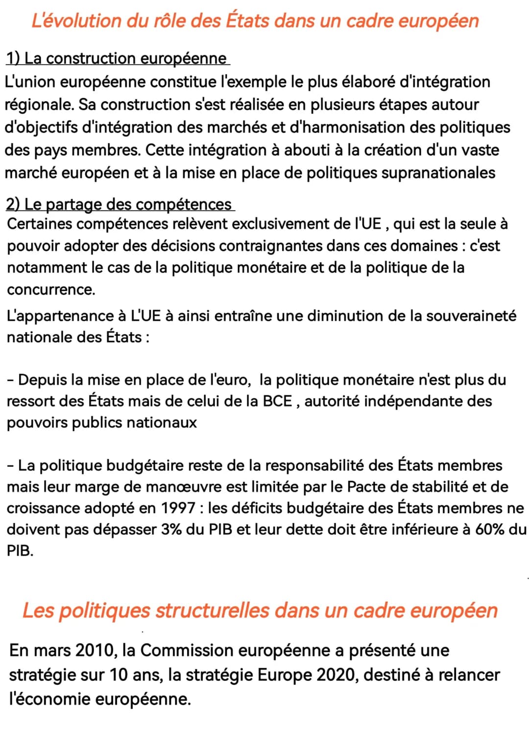 ## 2) La politique de l'environnement
Les principaux axes de la politique européenne de l'environnement sont la lutte contre les pollutions
