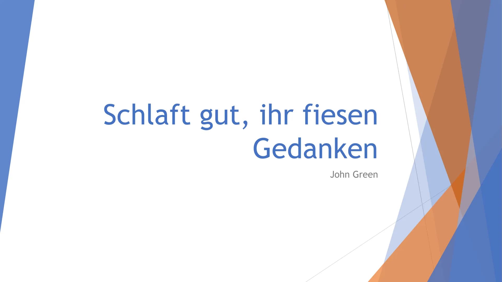 Schlaft gut, ihr fiesen
Gedanken
John Green # John Green
- geboren am 24. August 1977 in Indianapolis
- Studierte Englisch und vergleichende