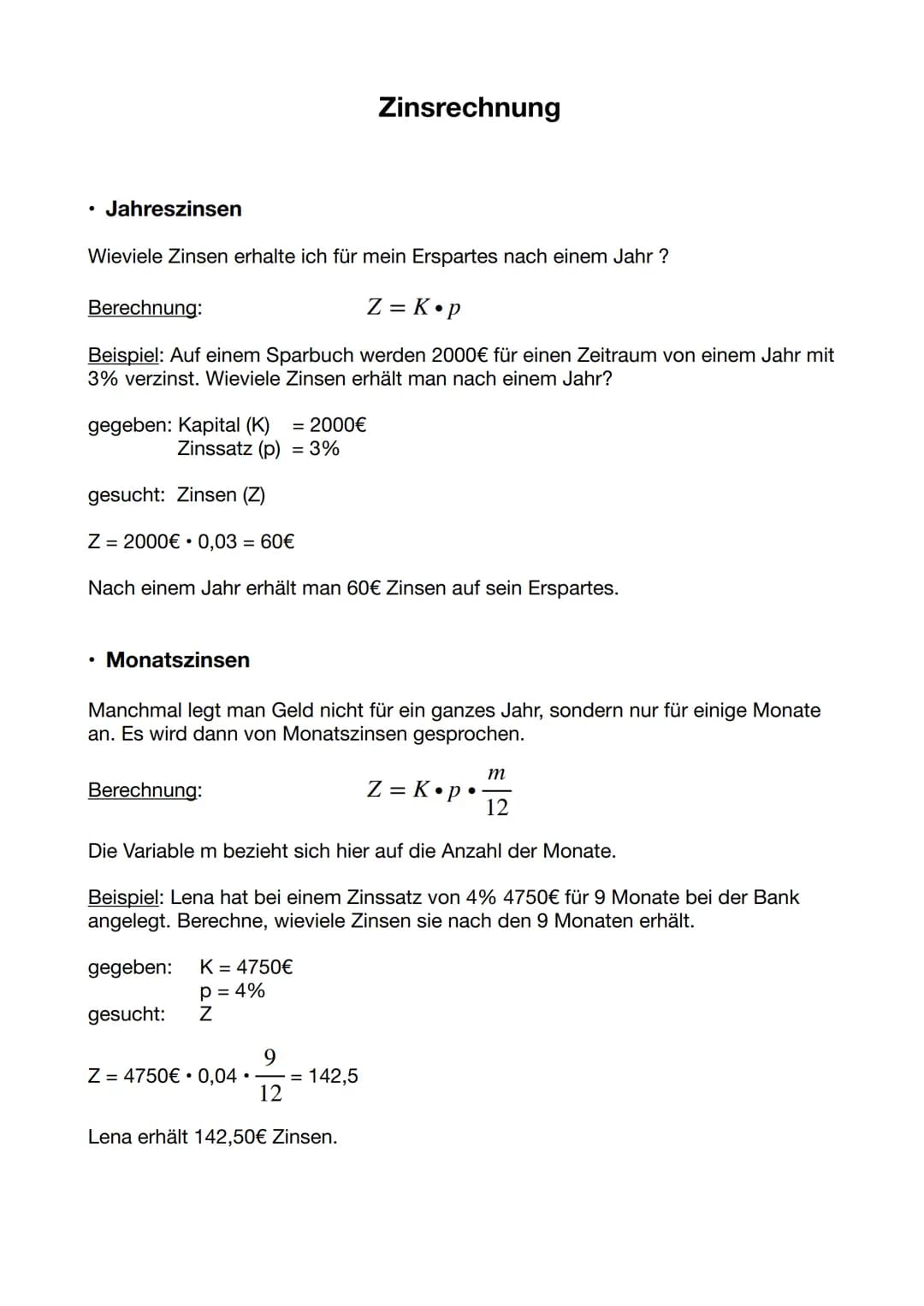 # Übersicht Zinseszinsen
## Was sind Zinseszinsen?
Bei der normalen Zinsrechnung ging es darum, anfallende Zinsen für ein
Jahr, mehrere Mo