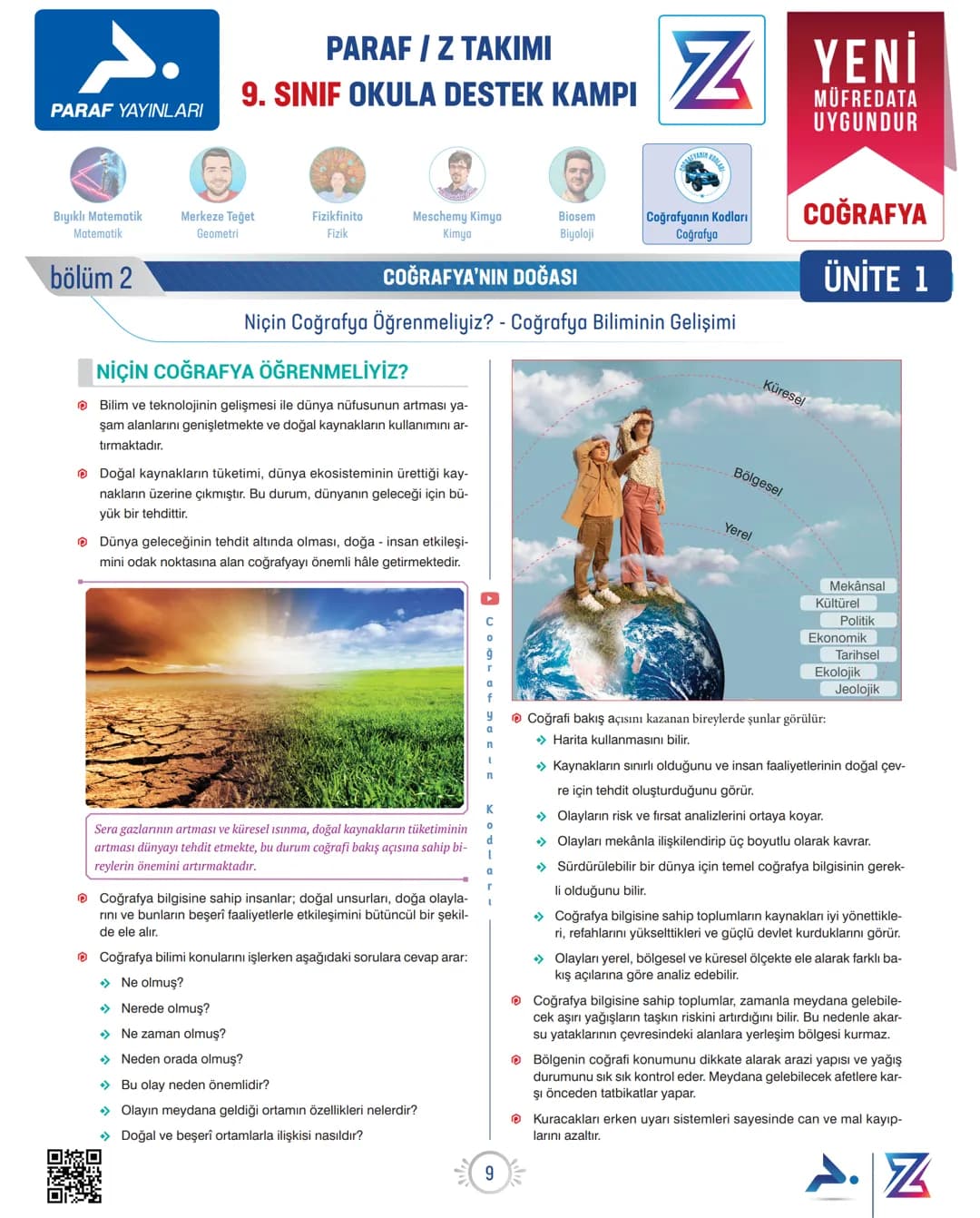 PARAF YAYINLARI
# PARAF / Z TAKIMI
## 9. SINIF OKULA DESTEK KAMPI
YENİ
MÜFREDATA
UYGUNDUR
Bıyıklı Matematik
Matematik
Merkeze Teğet
Geome