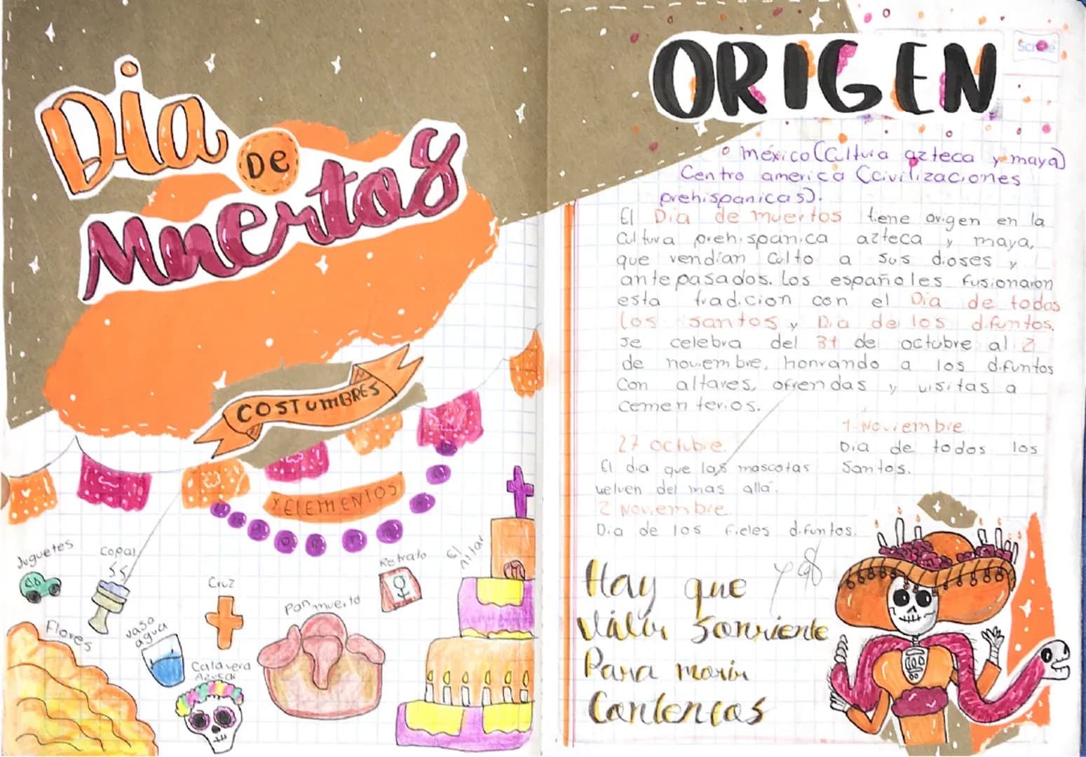 # Dia de Muertos
COSTUMBRES
# ORIGEN
* méxico (altura gzteca y maya)
Centro america (civilizaciones
prehispanicas).
El Dia