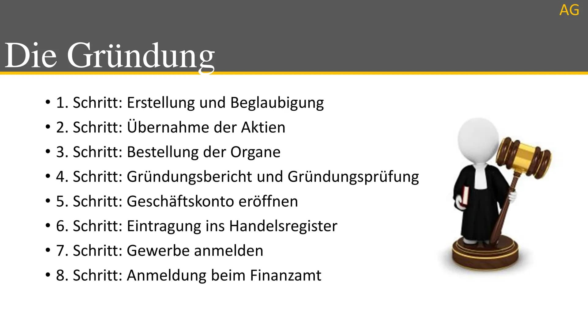 Aktiengesellschaften # Gliederung
* Was sind Rechtsformen?
* Rechtsform Aktiengesellschaft
* Unterschied zu anderer Rechtsform
* Vor- und Na