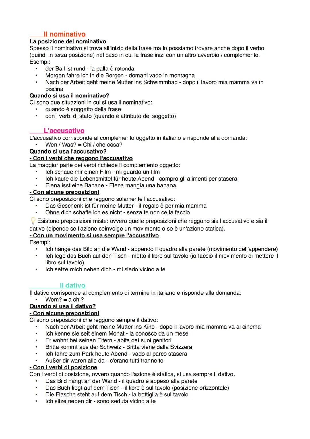 # GRAMMATICA DI BASE IN TEDESCO
# I casi
In tedesco ci sono quattro casi: il nominativo, l'accusativo, il dativo e il genitivo.
Spesso ci s