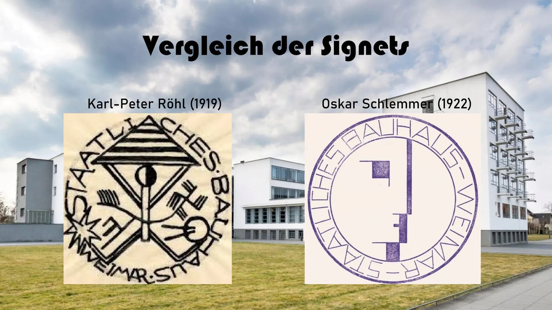 # Bauhaus
Ikone der Moderne # Gliederung
1. Geschichte und Phasen des Bauhauses
2. Merkmale des Bauhauses
3. Merkmale der Architektur
4. Mer