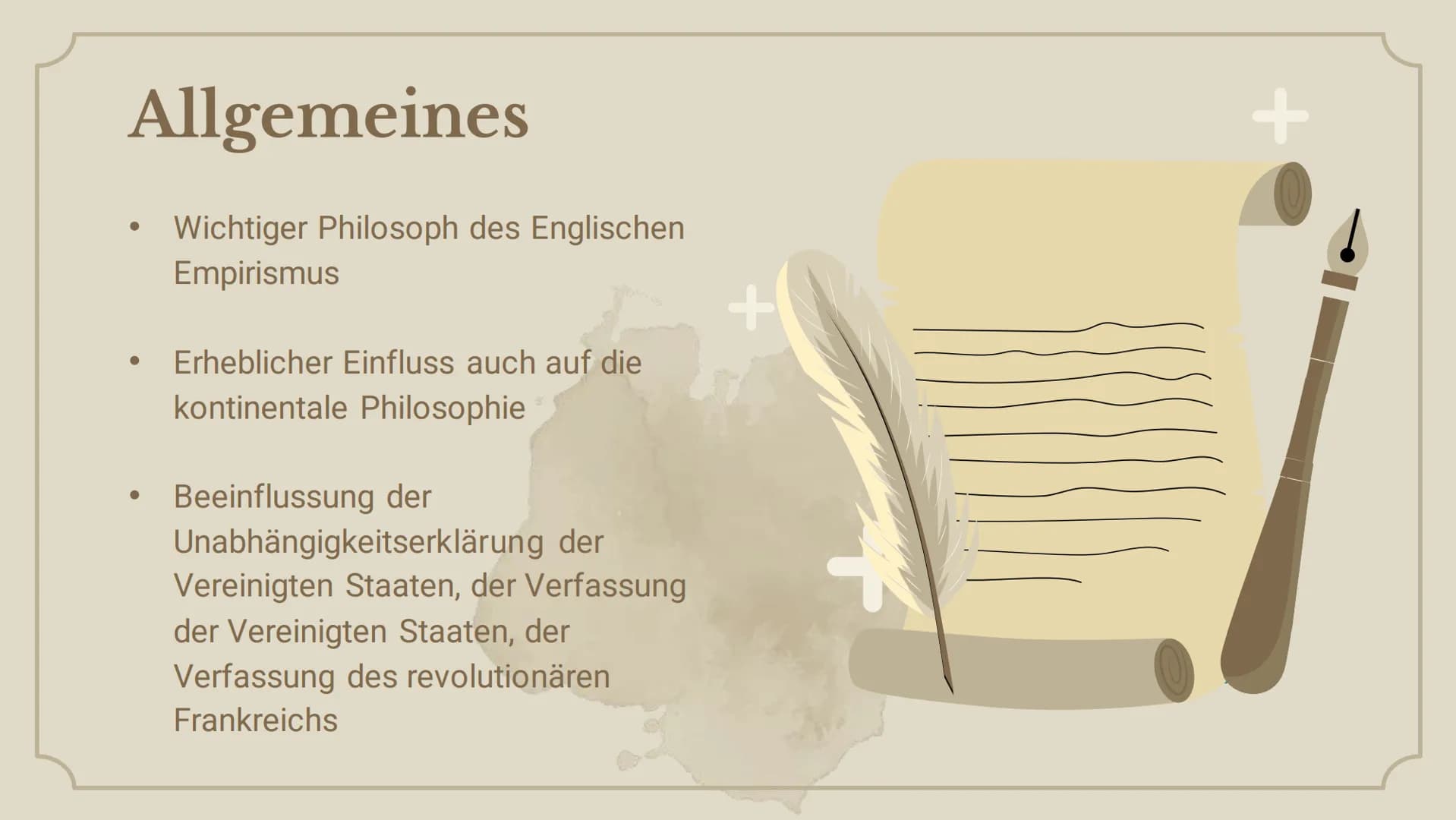 Arzt, Philosoph und
Vordenker der Aufklärung,
gilt heute als Urvater des
+
+
Liberalismus.
John Locke
+
# Inhaltsverzeichnis
01. Allgemei