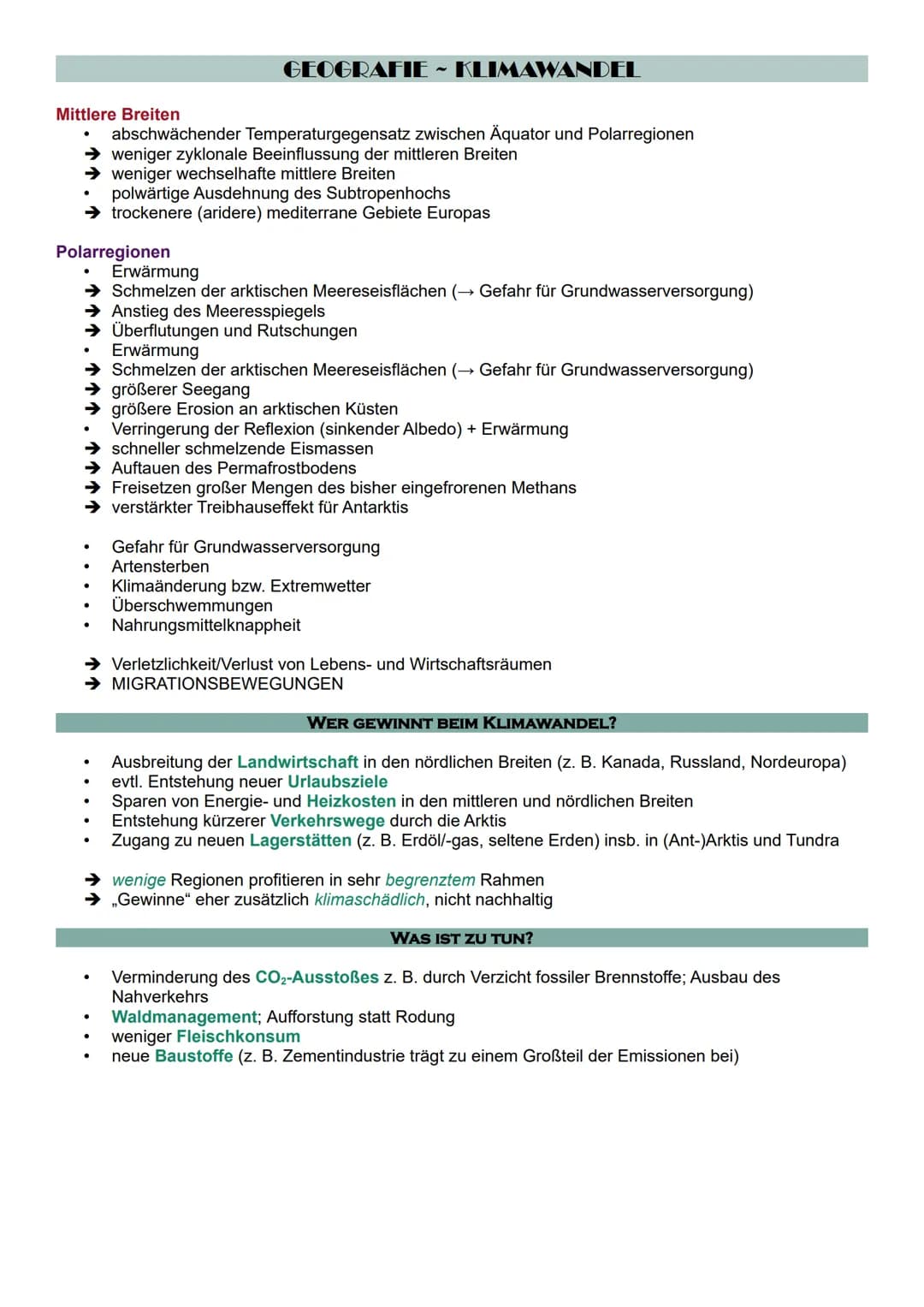 GEOGRAFIE ~ KLIMAWANDEL
ANTHROPOGENE (MENSCHLICHE) URSACHEN
anthropogene Klimabeeinflussung durch ...
... Bevölkerungswachstum
... wirtsch