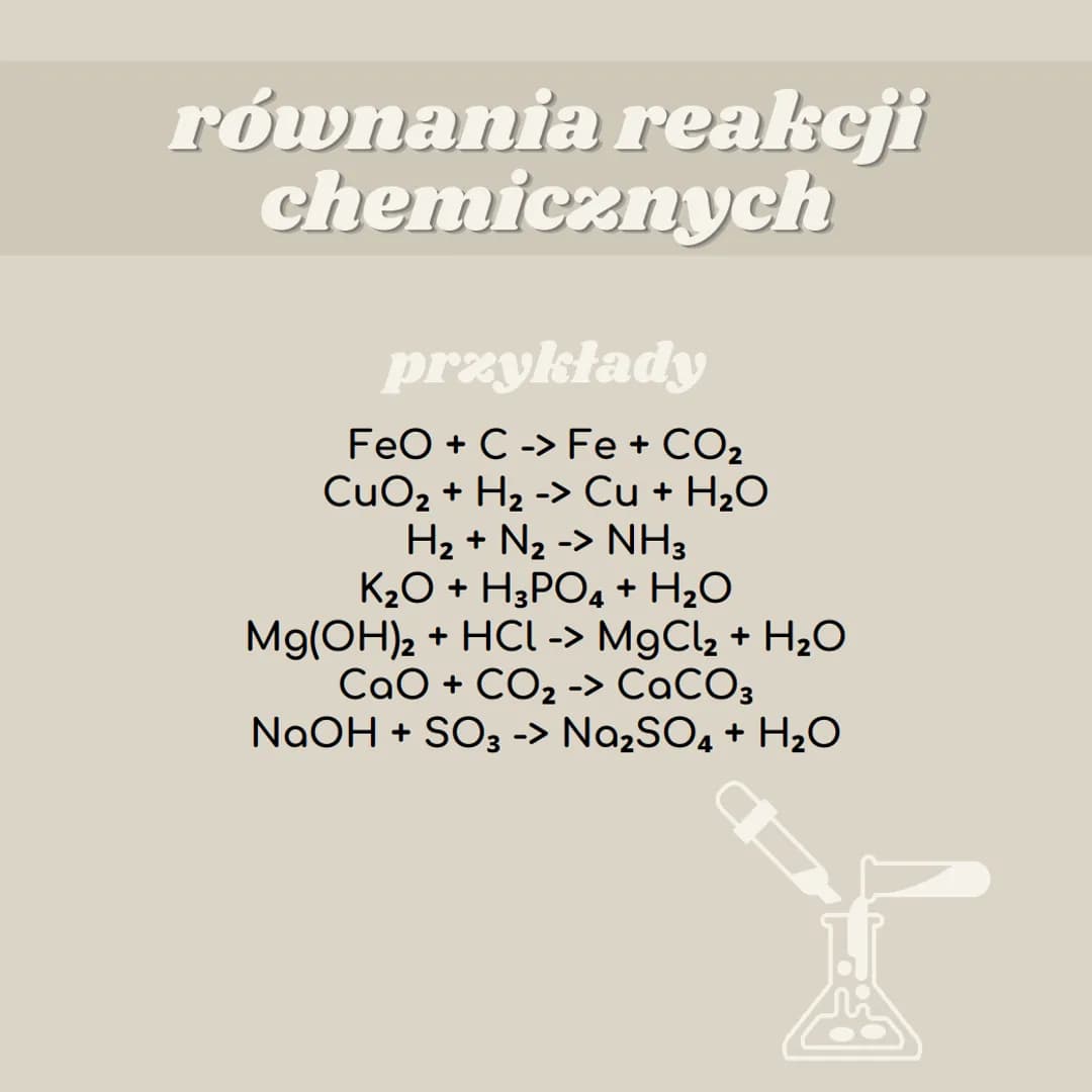 # równania reakcji
chemicznych
## czym jest równanie reakcji
chemicznej
Równanie reakcji chemicznej to umowny
zapis przebiegu reakcji chem