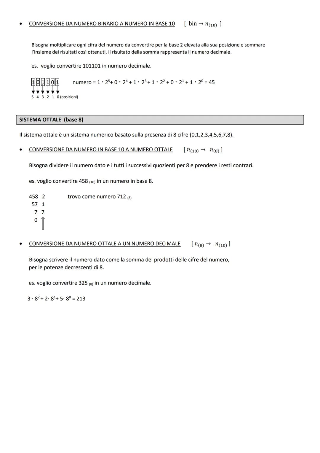 # SISTEMI DI NUMERAZIONE 1010
1010
Un sistema di numerazione è un insieme di simboli, detti cifre, e di regole per combinarli, per mezzo de