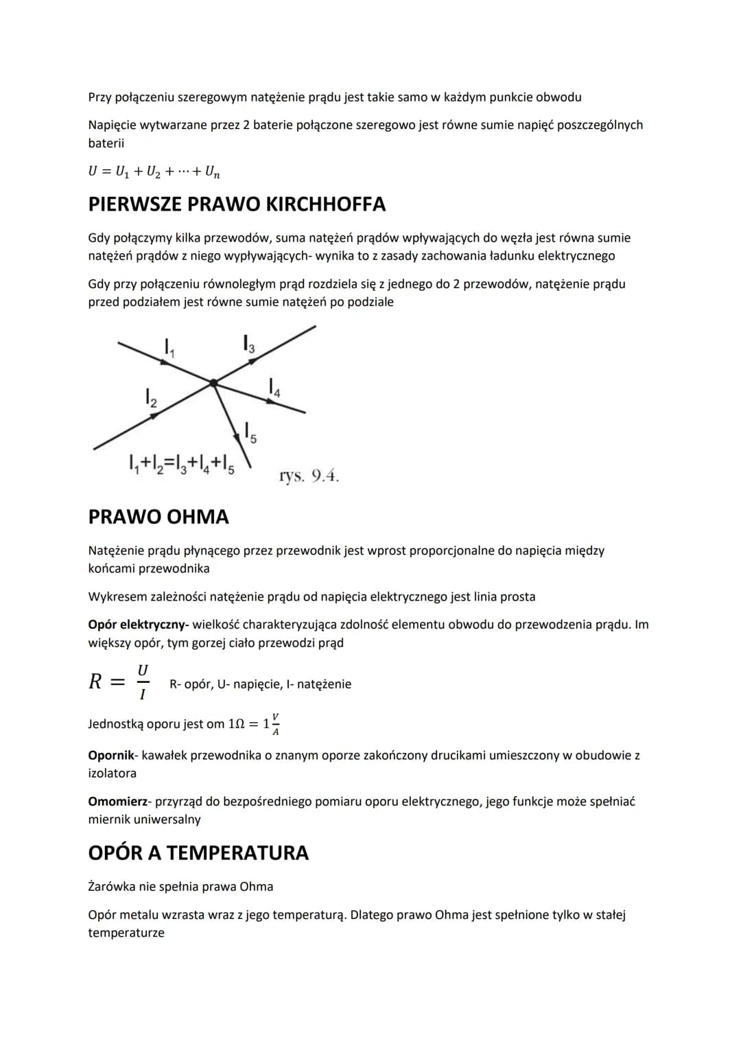 # OBWODY ELEKTRYCZNE
Prąd elektryczny- uporządkowane przepływy ładunków (metale- przepływ elektronów, roztwory-
przepływ jonów, gazy- przep