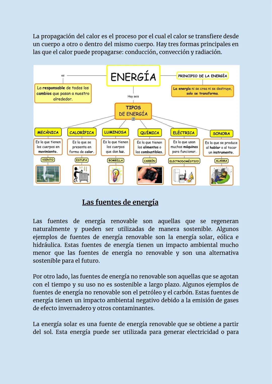 # LA ENERGÍA
La energia y sus formas
La energía es una propiedad física que se define como la capacidad de un
sistema para realizar trabaj