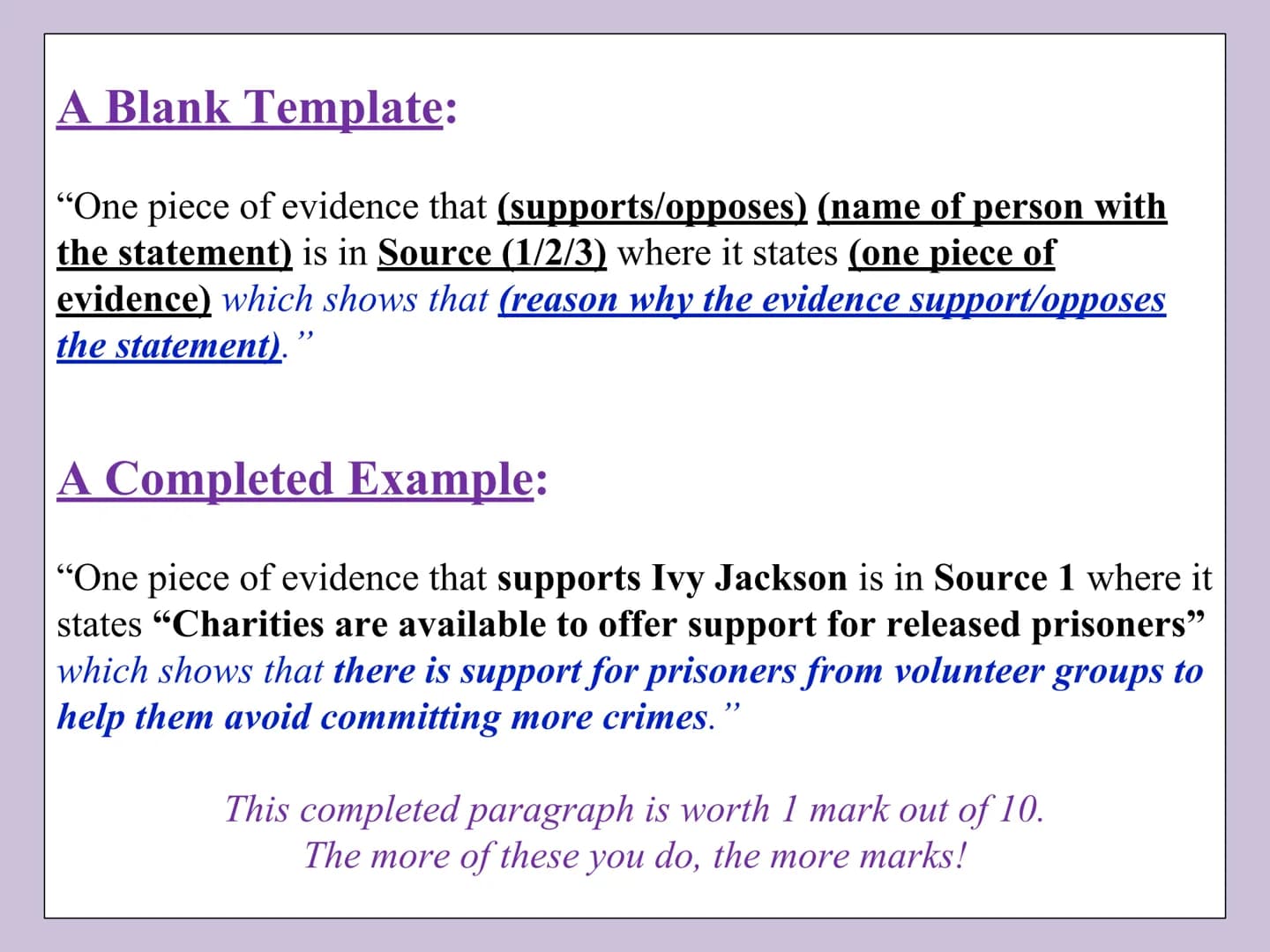 <h2>Support & Oppose Option / Choice</h2>
<p>When faced with a statement, it's important to provide evidence that both supports and opp