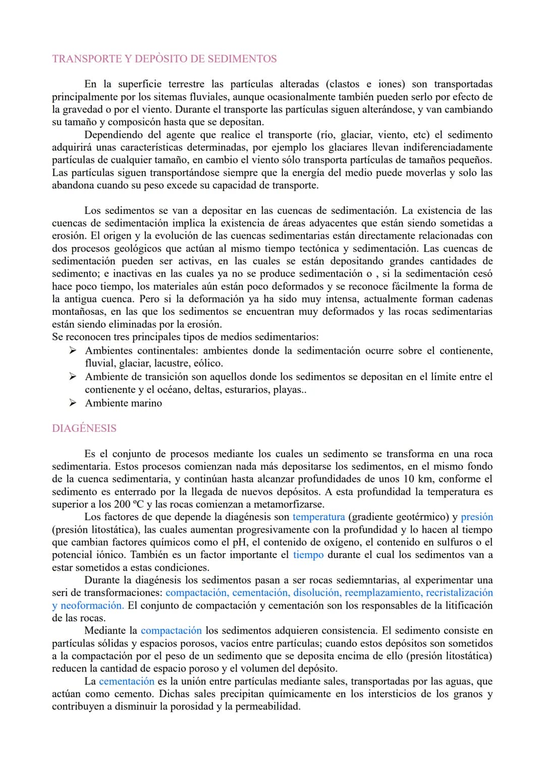 TEMA 3: Las rocas. Rocas sedimentaias.
1.- Ciclo de las rocas
2.- Sedimentación y rocas sedimentarias.
3.- Estrstificación y estructuras