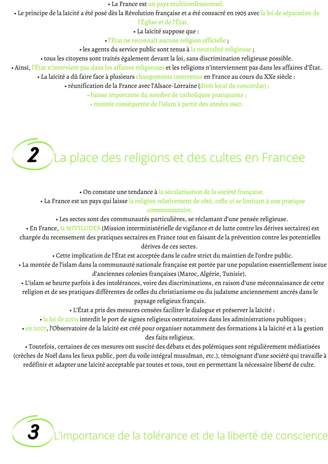 # Tolérance, liberté religieuse et laïcité
Définitions:
Tolérance
capacité d'un individu et d'une société à tolérer c'est-à-dire à accept