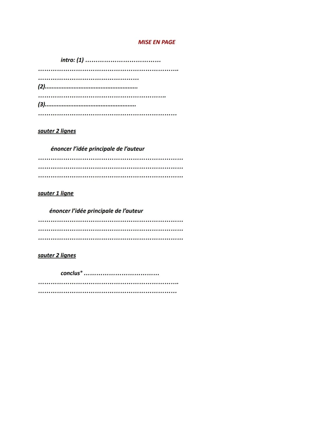 # MÉTHODE EXPLICATION DE TEXTE:
INTRODUCTION (1 page)
- texte étudié: ouvrage et auteur => situation du texte
- notion au programme
- obje