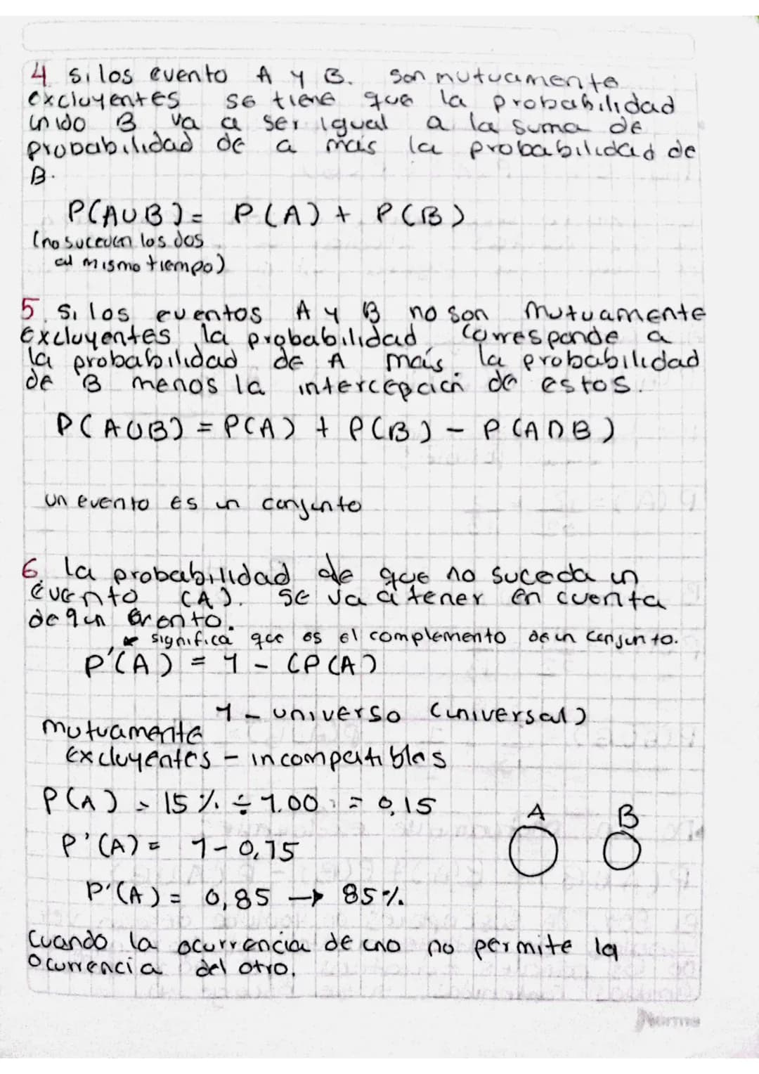 Cakulb de probabilidades.
En on experimento aleatorio la probabilidad
de que on Evento E ocurra ES.
$P(E) = \frac{#E}{\#s}$
donde #E es l