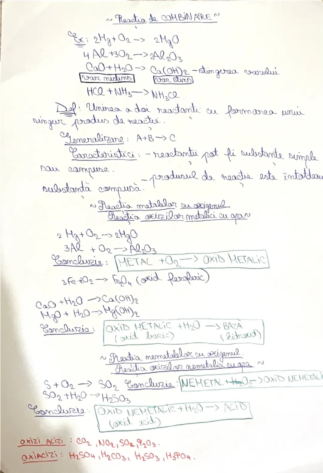 ~ Reactia de COMBINAREN
: 2Mg+02-> 2MgO
4 Al+3022Al203
CaO+H2O→ Ca(OH)2-stingerea varului
var nestins
var stins
HCQ+NH3-NH₃Cе
Def: Un