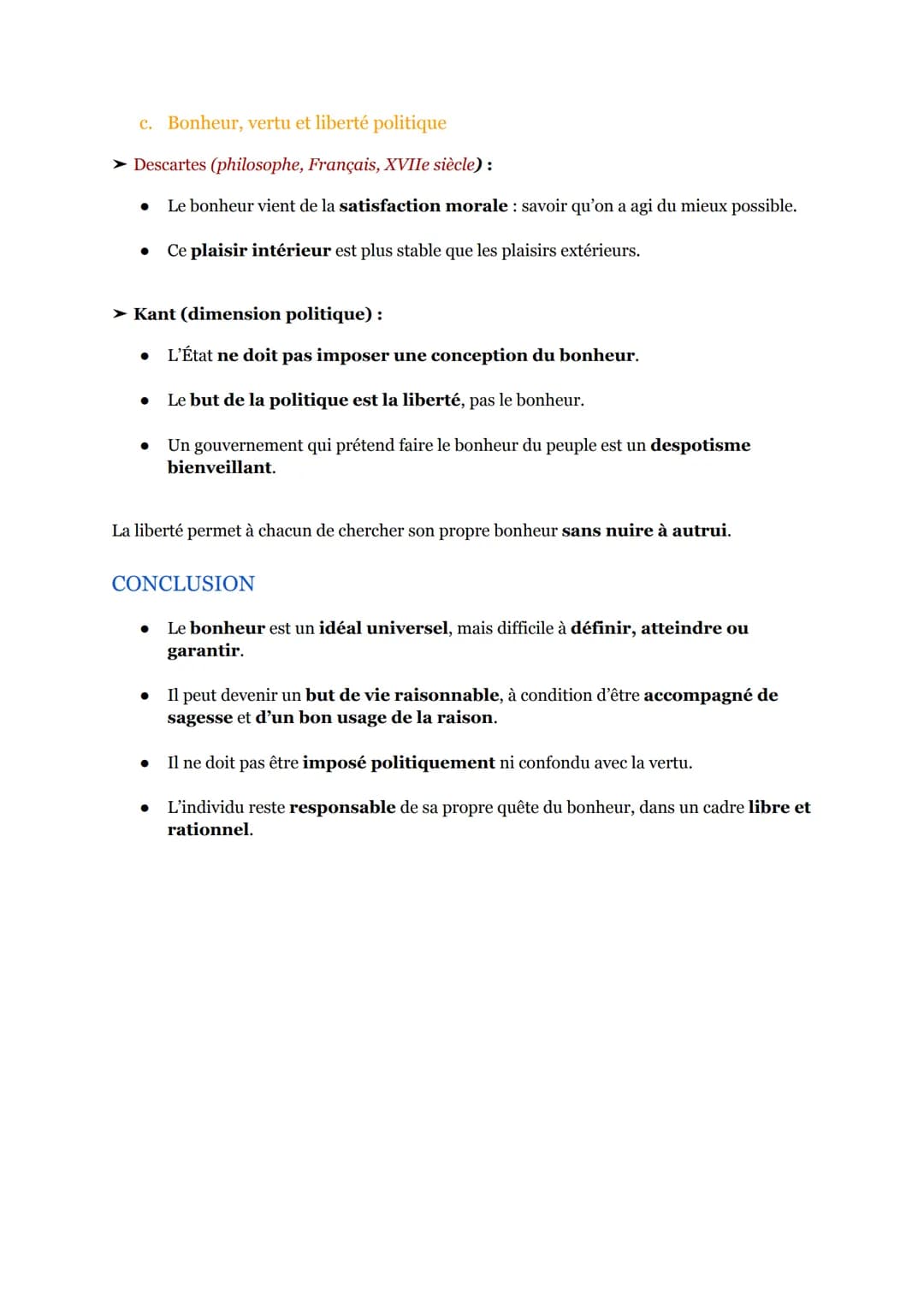 (15/17)
Le bonheur :
(Séquence 5 Partie 3)
Introduction :
Le bonheur : un concept fort et valorisé
* Contrairement au plaisir (satisfact