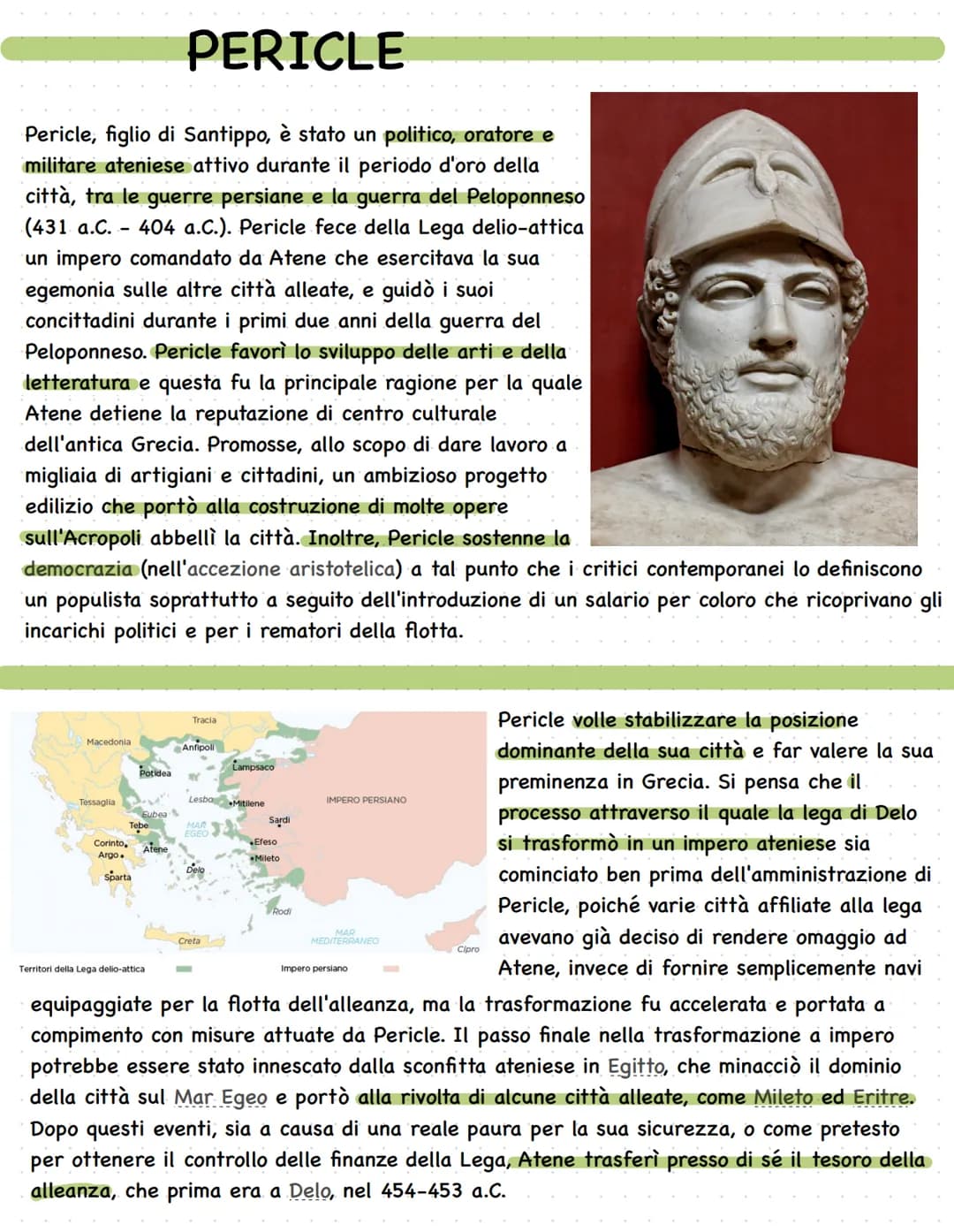 # PERICLE
Pericle, figlio di Santippo, è stato un politico, oratore e
militare ateniese attivo durante il periodo d'oro della
città, tra le