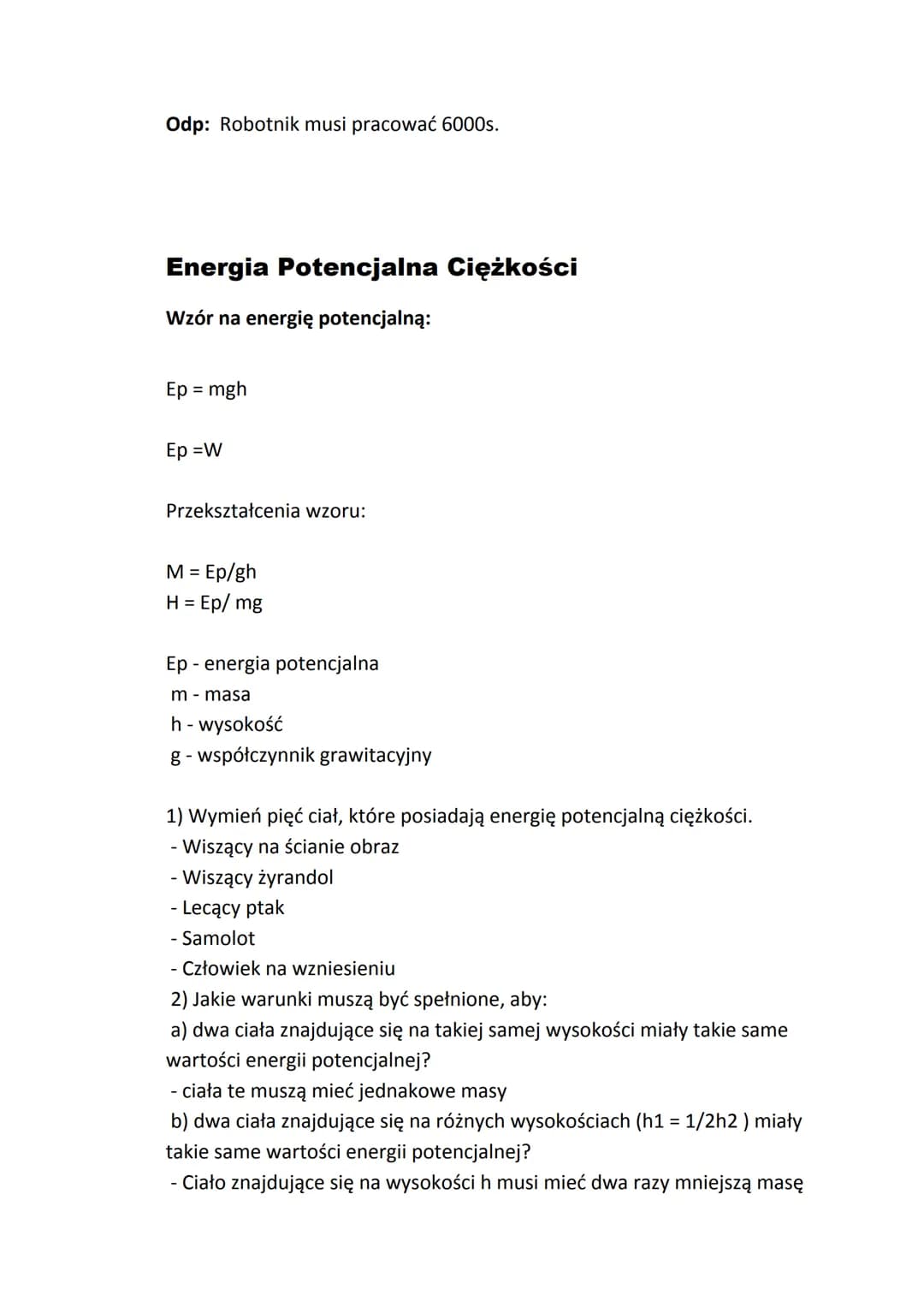 # Pracamechaniczna
Wzór na pracę mechaniczną:
W=F S
Przekształcenia wzoru:
F = W/S
S = W/F
Jednostką pracy jest J. Pracę jednego J wykonu