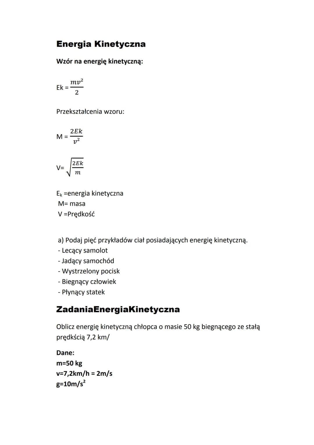# Pracamechaniczna
Wzór na pracę mechaniczną:
W=F S
Przekształcenia wzoru:
F = W/S
S = W/F
Jednostką pracy jest J. Pracę jednego J wykonu