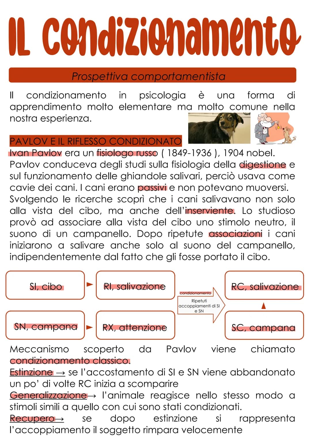 # L'apprendimento
L'apprendimento è il processo con cui un organismo vivente è
modificato più o meno definitivamente da ciò che fa e da
que
