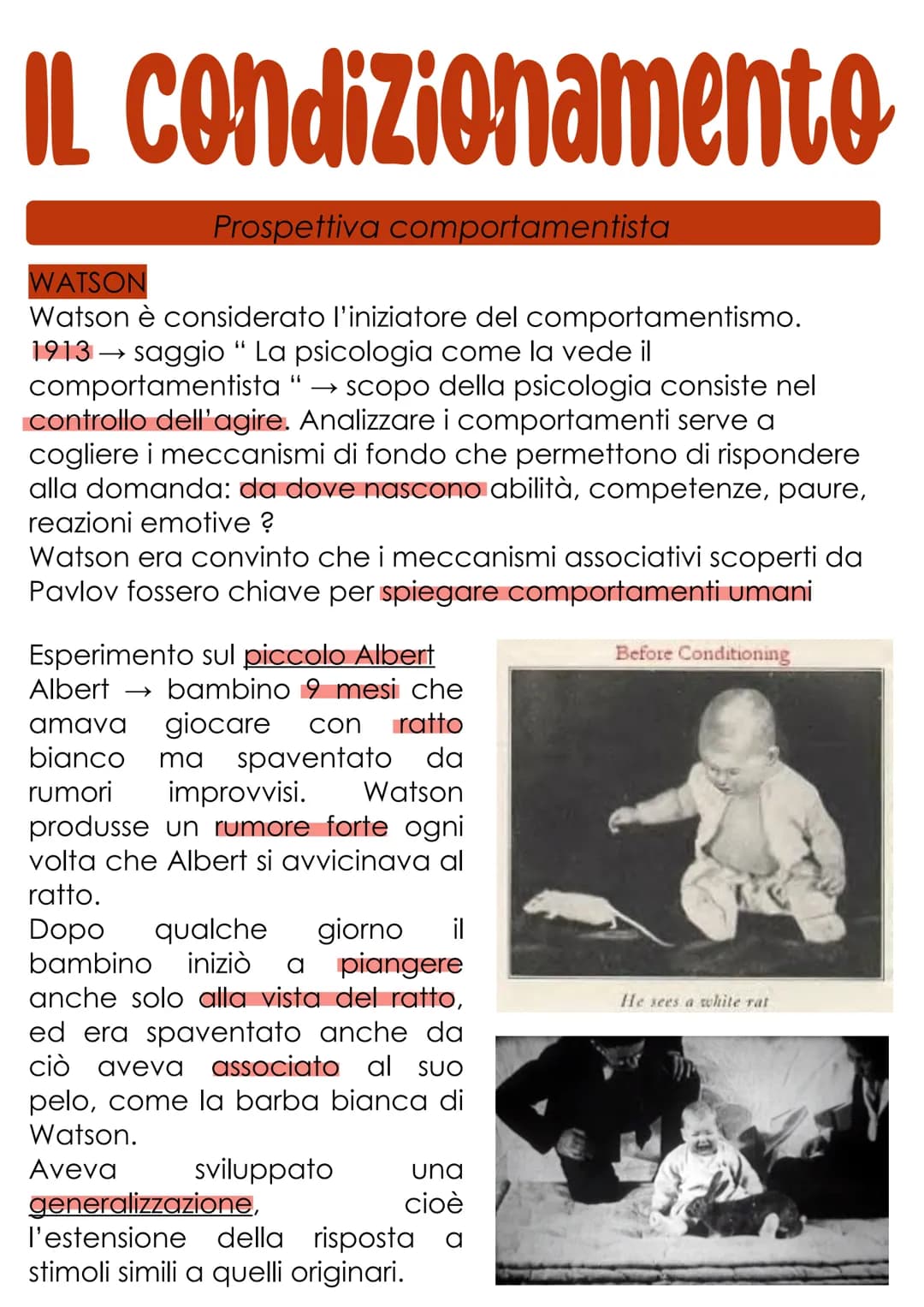 # L'apprendimento
L'apprendimento è il processo con cui un organismo vivente è
modificato più o meno definitivamente da ciò che fa e da
que