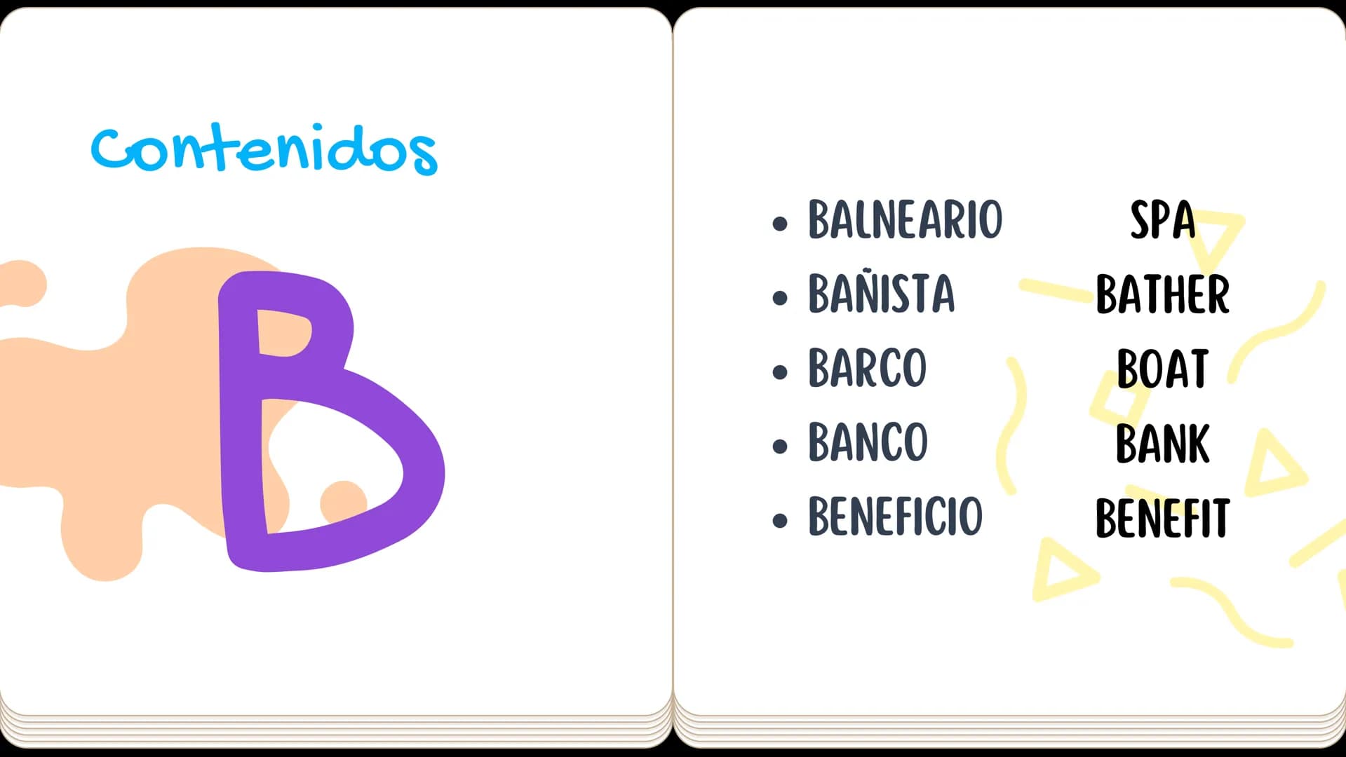 # DICCIONARIO
English
Español ESPAÑOL ENGLISH
A ESPAÑOL A ENGLISH
A
• ACUEDUCTO
• AGENCIA DE VIAJES
• AGLOMERACIÓN
• ALCÁZAR
• ANTIG