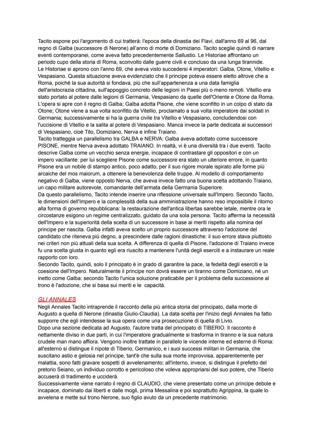 Tacito è uno storiografo latino, come lo erano stati anche Sallustio e Livio. Abbiamo poche
informazioni biografiche. Egli sposò la figlia d