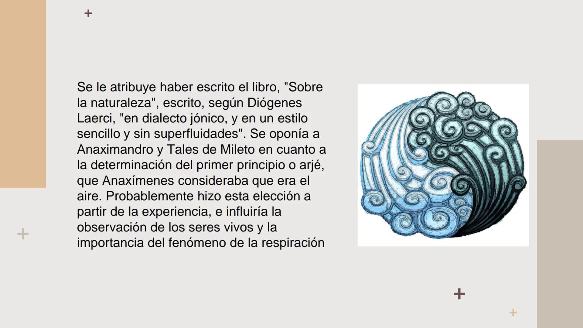 # Anaxímenes
Integrantes: +
+
+
# Anaxímenes.
Tabla de contenidos.
01
¿Quién fue
Anaxímenes?
02
¿Cuál es el
pensamiento de
anaxímenes? #