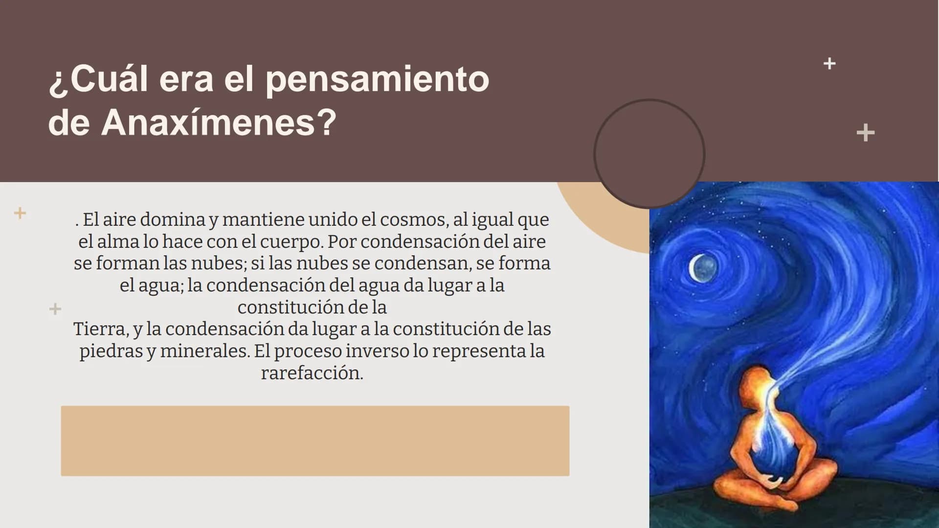 # Anaxímenes
Integrantes: +
+
+
# Anaxímenes.
Tabla de contenidos.
01
¿Quién fue
Anaxímenes?
02
¿Cuál es el
pensamiento de
anaxímenes? #
