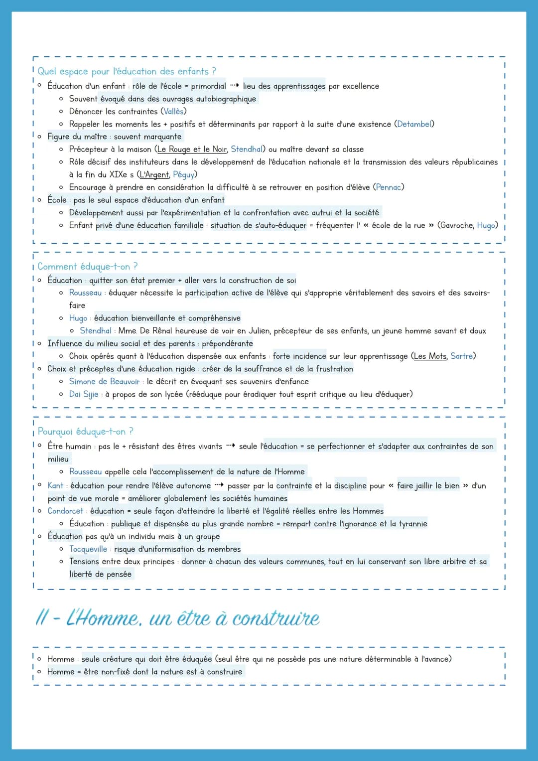 # éducation, transmission et
# émancipation
la recherche de soi
Introduction
I Recherche lexicale
* Éducation formation, enfant, adole