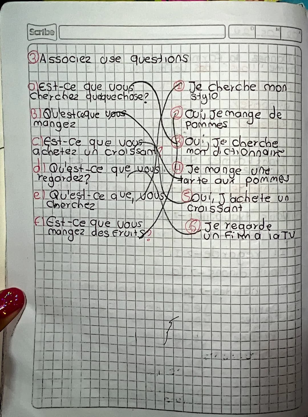 02 05 24
Donnez la forme "Je" et la
forme "Vous des Verbes suivants
al parler el utiliser
bl proposer E) Habiter
C) Reserver 9) Jouer
D