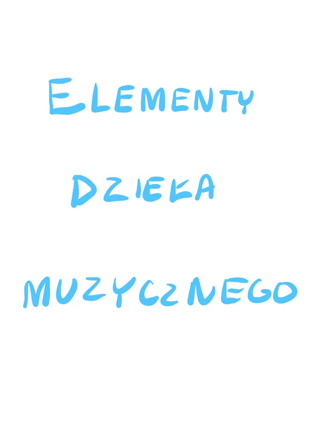 # ELEMENTY
# DZIEKA
# MUZYCZNEGO # RYTM
1. Rytm, swobodny, nieokreślony, występuje w chorale
gregoriańshim
2. Rytm ustalony:
a) rytm