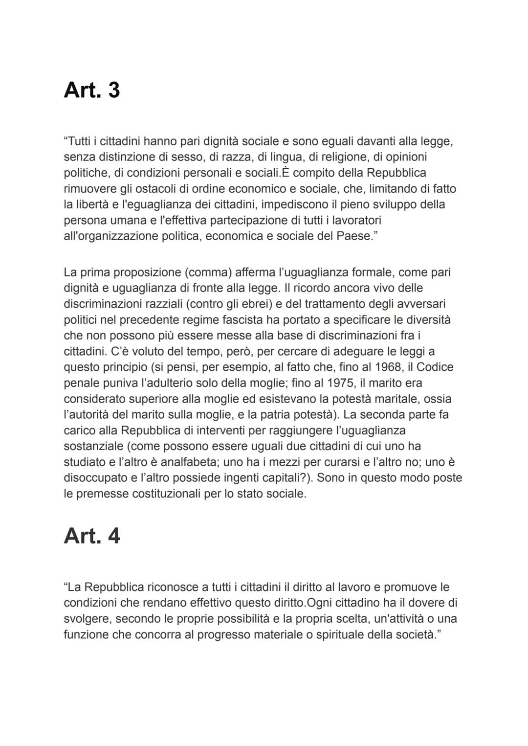 # La costituzione
Principi fondamentali
Art. 1
"L'Italia è una Repubblica democratica, fondata sul lavoro. La sovranità
appartiene al popolo